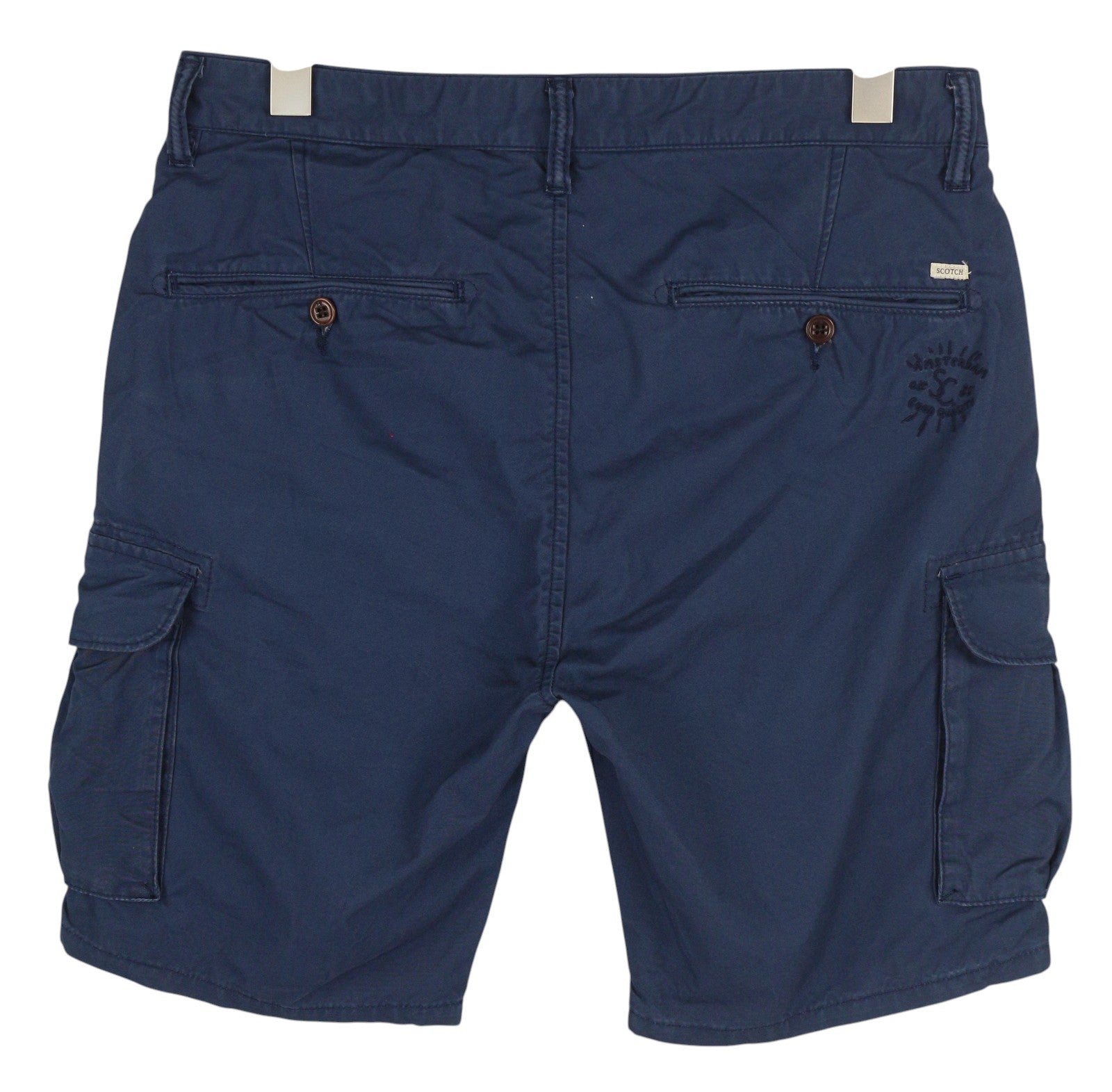 SCOTCH & SODA Men's W30 Blue Utility Cargo Shorts Zip Closure Pocketed Casual