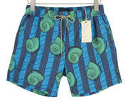 SCOTCH & SODA Men's Swim Shorts S Blue Conch Print Mesh Lined Elastic Logo