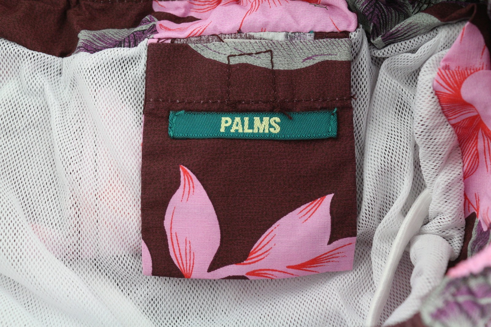 SCOTCH & SODA Men's Swimwear S Burgundy Floral Mesh Lined Elastic Waist