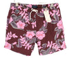 SCOTCH & SODA Men's Swim Shorts L Burgundy Floral Print Elastic Mesh Lined