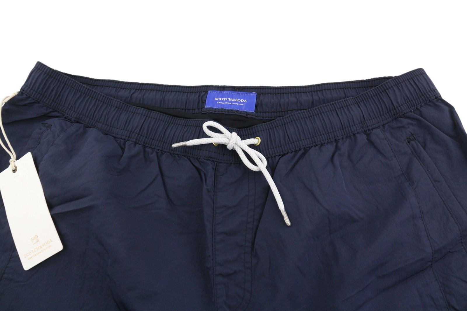 SCOTCH & SODA Men's Swimwear W34 Dark Blue Mesh Lined Elastic Beach Shorts