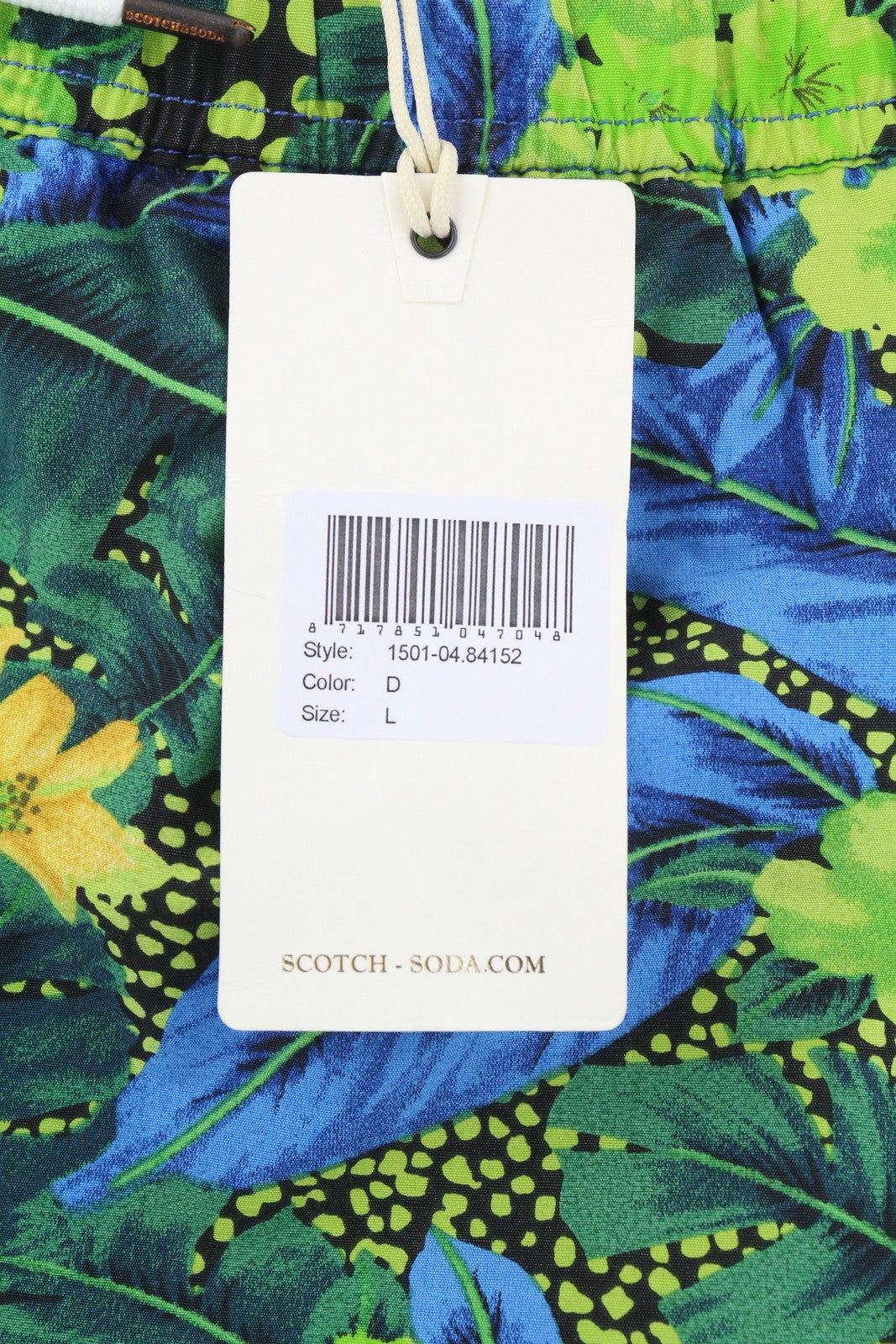 SCOTCH & SODA Men's Swim Shorts L Floral Print Elastic Waist Mesh Beachwear