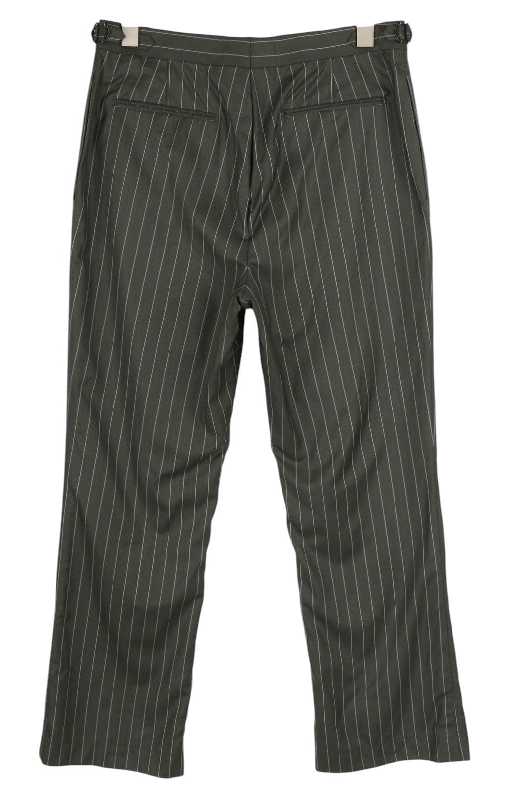 SUITSUPPLY Brescia Men's Trousers UK42L Grey Wool Silk Pinstripe Bootcut
