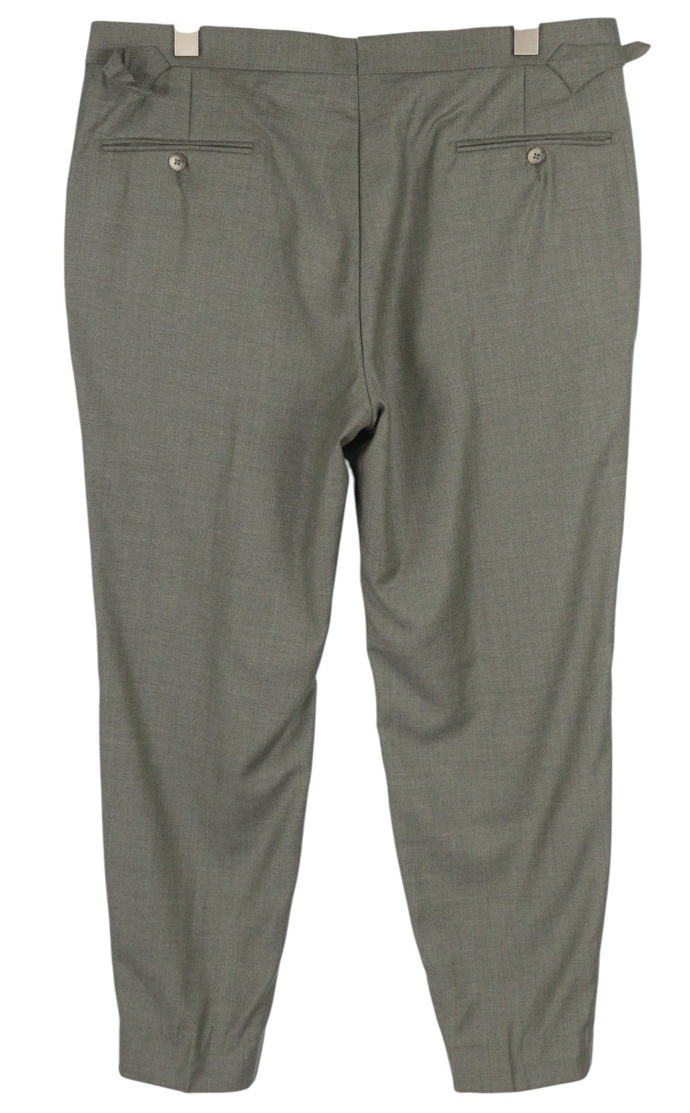 SUITSUPPLY Vigo ZC Men's Trousers UK44R Grey Melange Wool Pleated Slim Zip