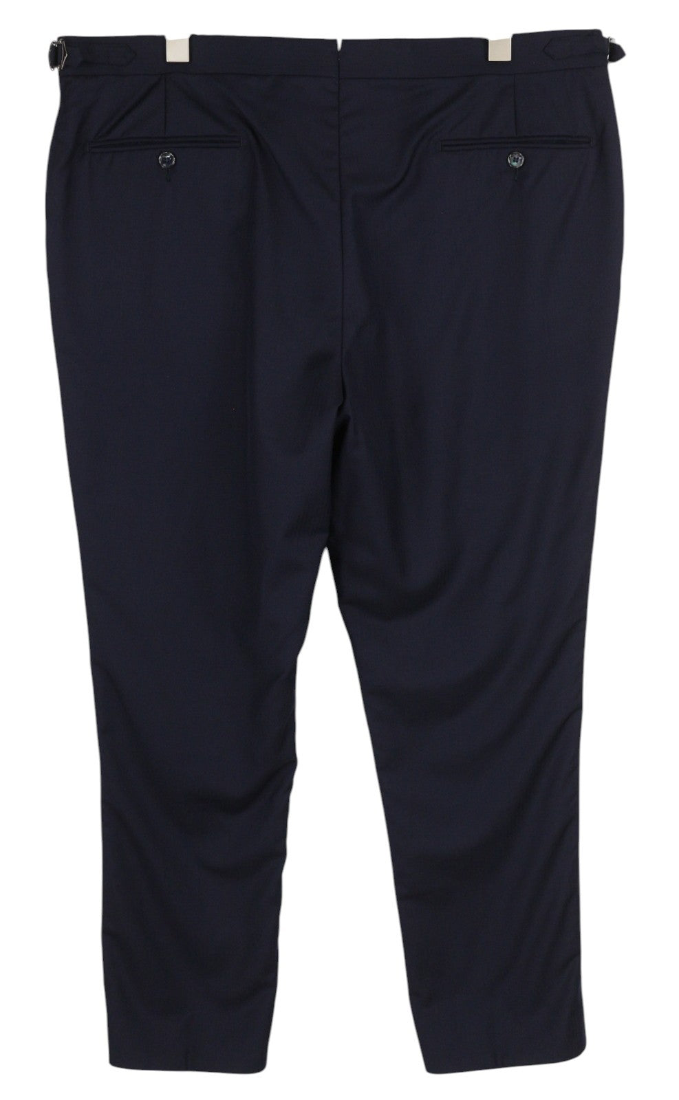 SUITSUPPLY Brescia Men's Trousers UK48S Dark Blue Wool Slim Zip Fly