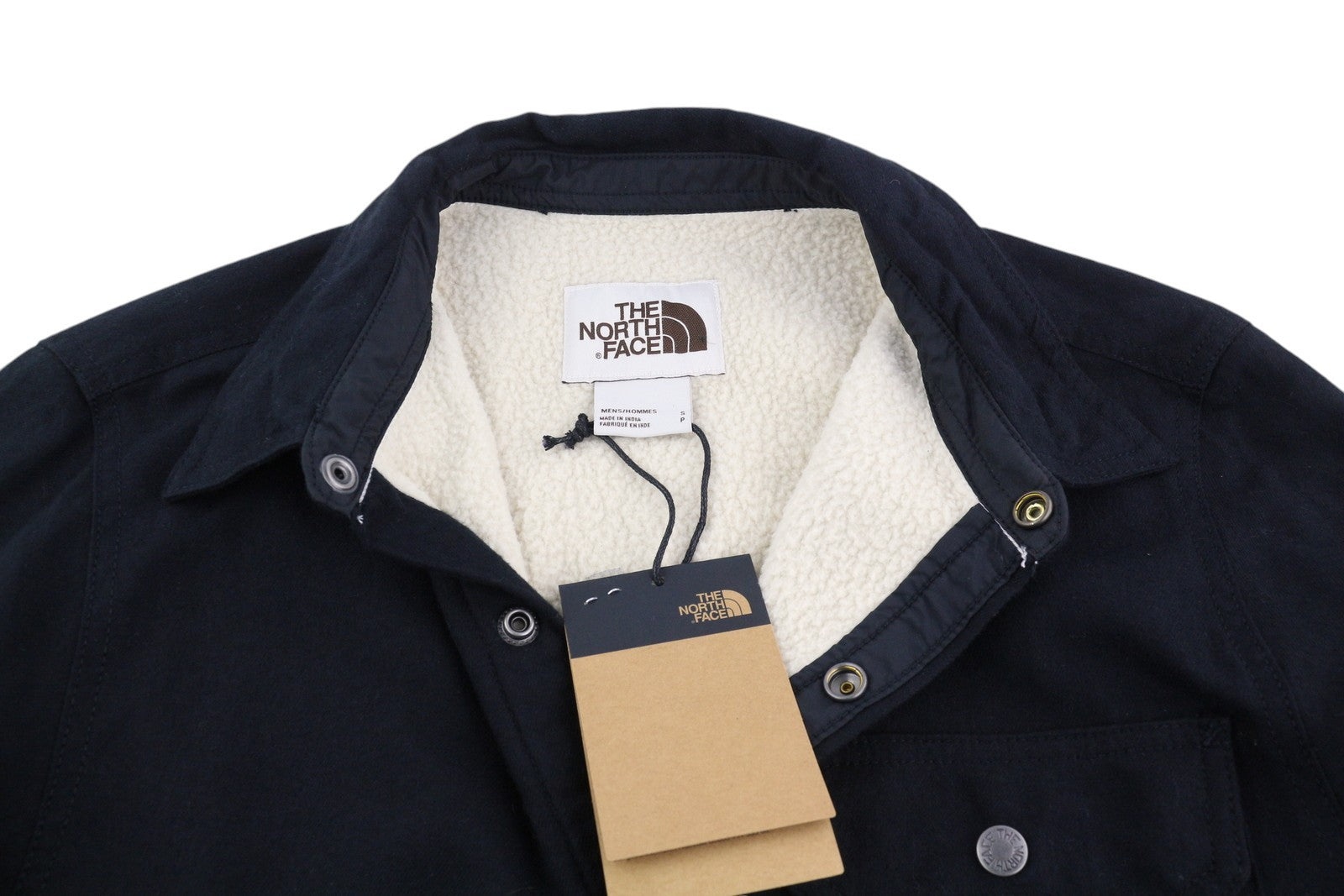 THE NORTH FACE Campshire Men's Jacket S Black Snap Button Fleece Overshirt