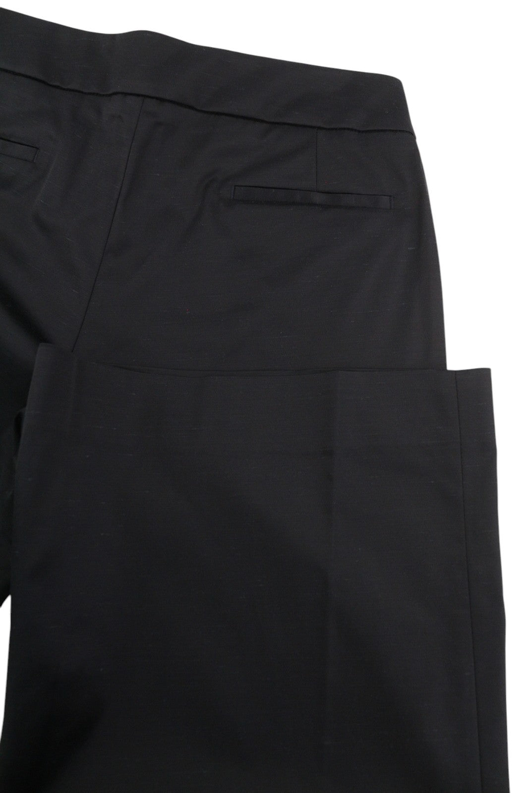 PT TORINO Taylor Women's Trousers 44 W30 Black Silk Blend Flared Leg High Waist