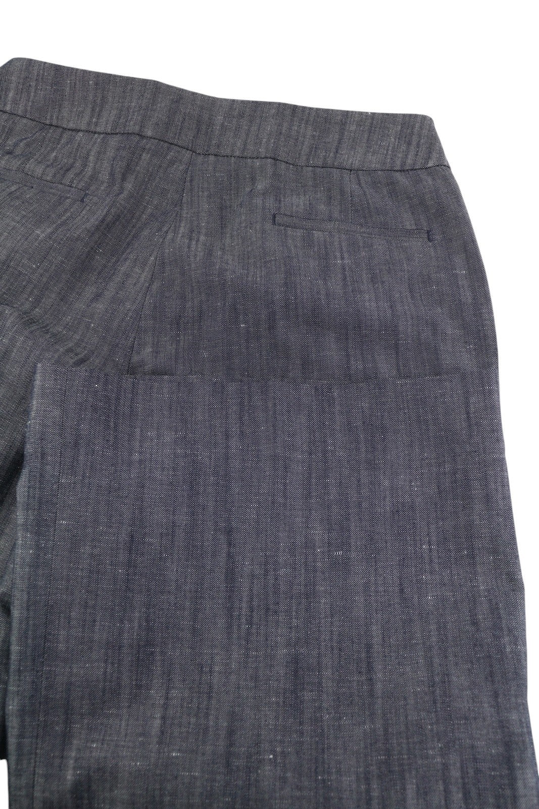 PT TORINO Taylor Women's Trousers 40 W28 Grey Linen Blend High Rise Flared Fit