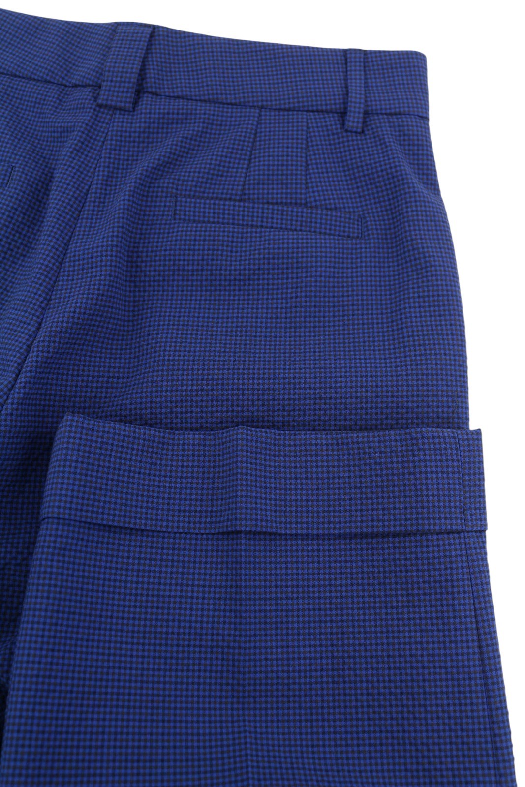 PT TORINO Ambra Women's Trousers 40 W30 Blue Patterned Tapered Turn-Up Ankle