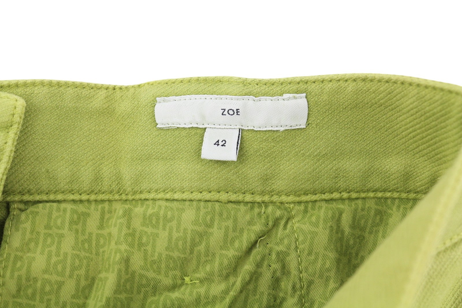 PT TORINO Zoe Women's Trousers 42 W28 Green Cargo Linen Blend Tapered Fit
