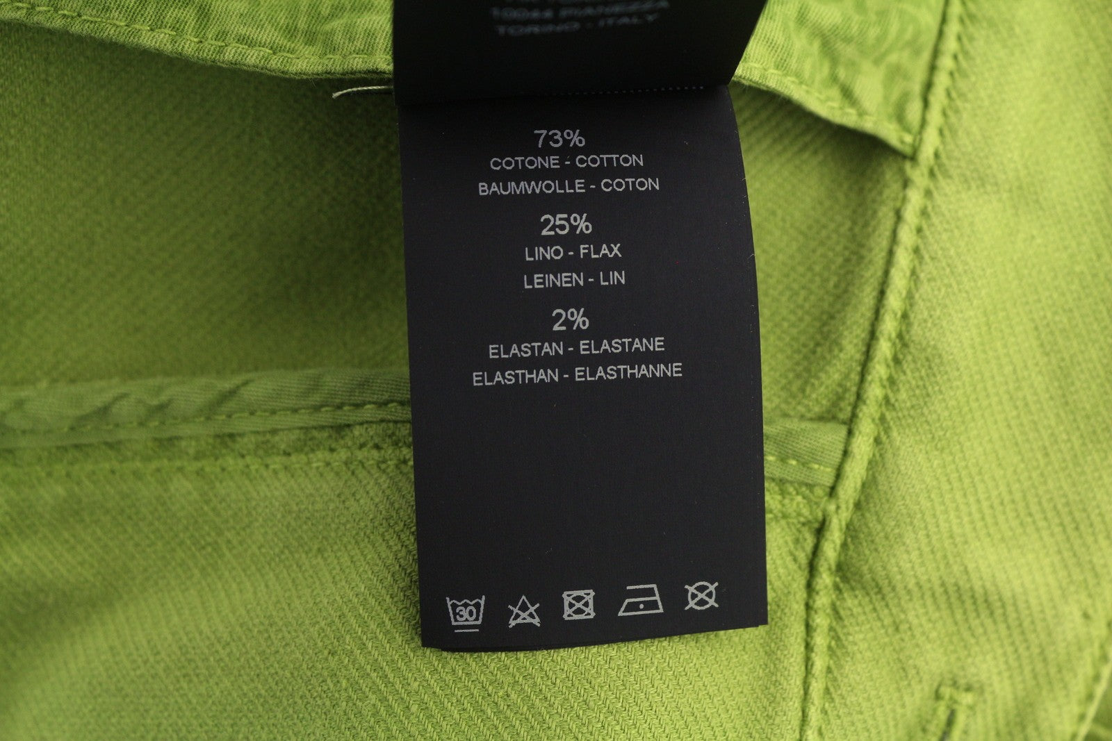 PT TORINO Zoe Women's Trousers 38 W25 Green Cargo High Rise Linen Tapered