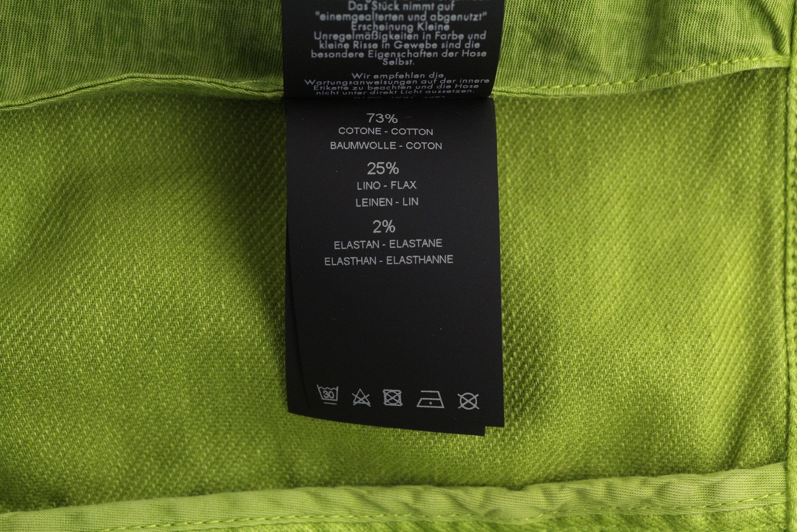 PT TORINO Zoe Women's Trousers 40 W40 Green Cargo Linen Blend Tapered Fit