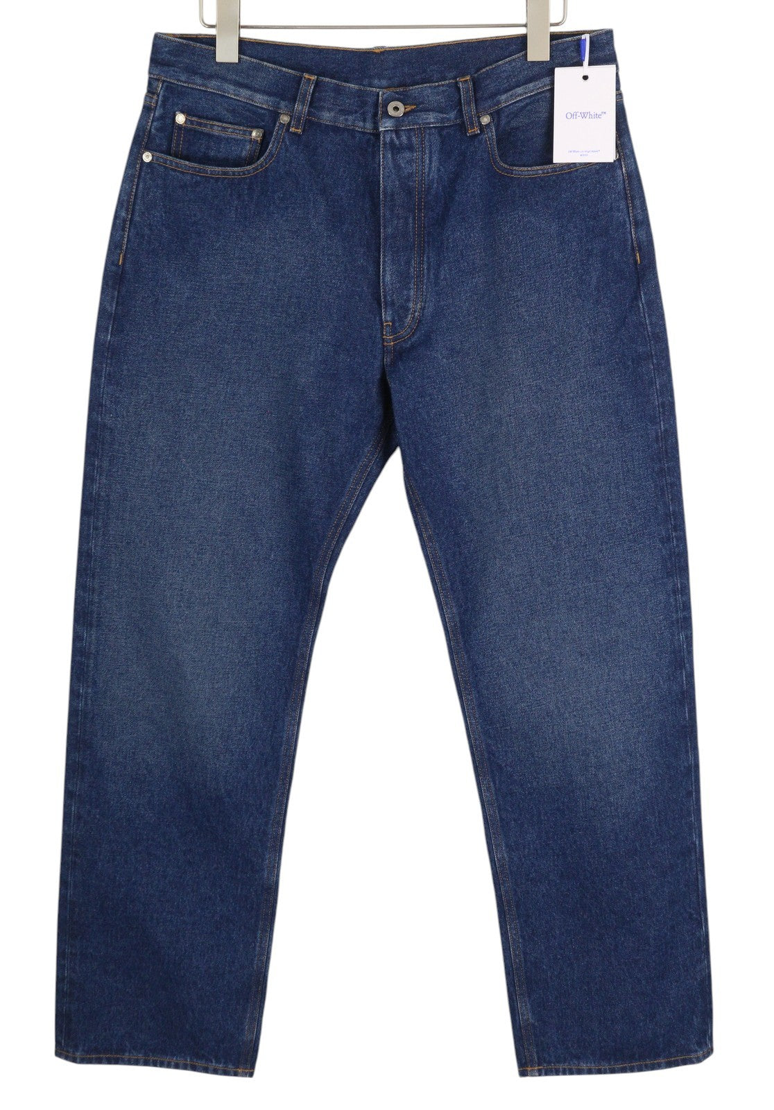 OFF-WHITE Arr Skate Men's Jeans W33 Blue Washed Denim Regular Button RRP645