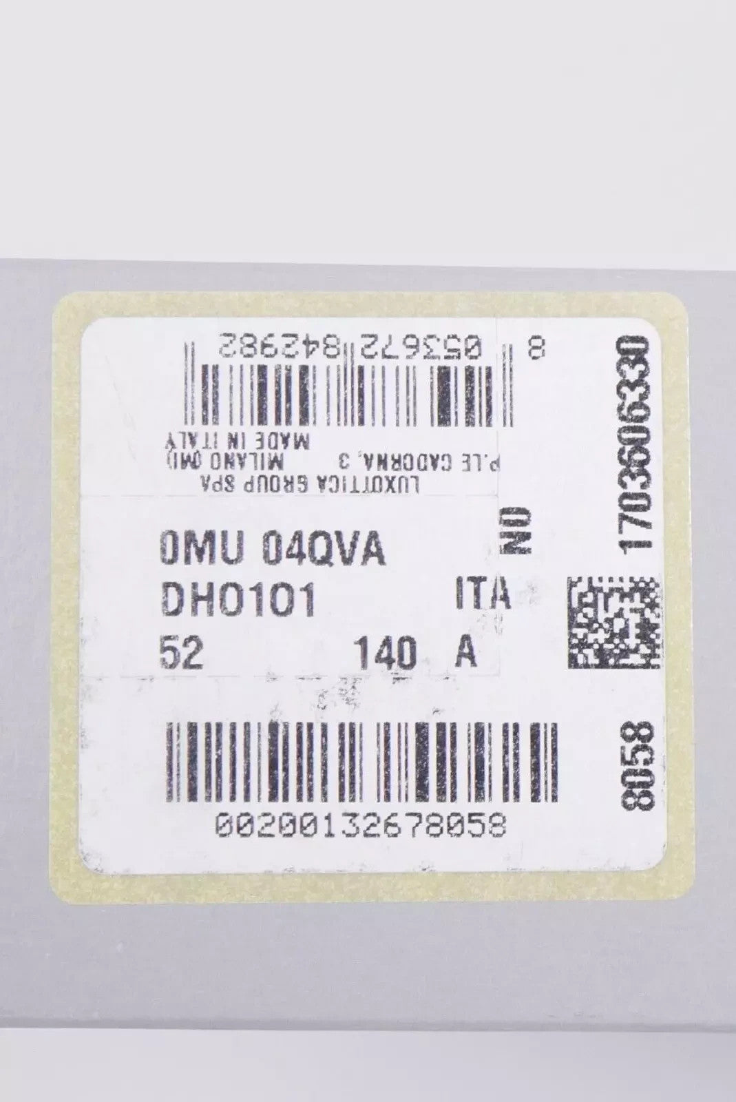 MIU MIU MU04QVA Women Eyeglasses Brown Square Frame Demo Lens 140mm Full Rim