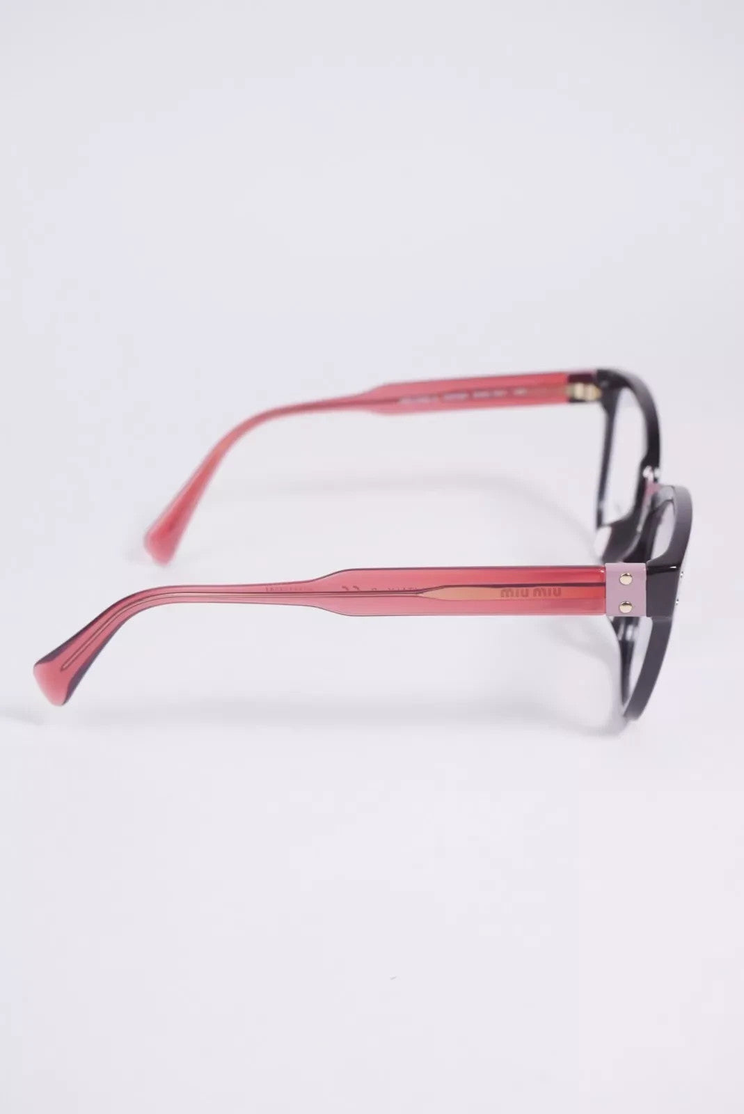 MIU MIU MU04QVA Women Eyeglasses Brown Square Frame Demo Lens 140mm Full Rim