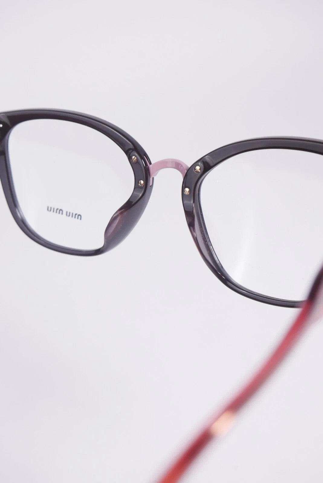 MIU MIU MU04QVA Women Eyeglasses Brown Square Frame Demo Lens 140mm Full Rim