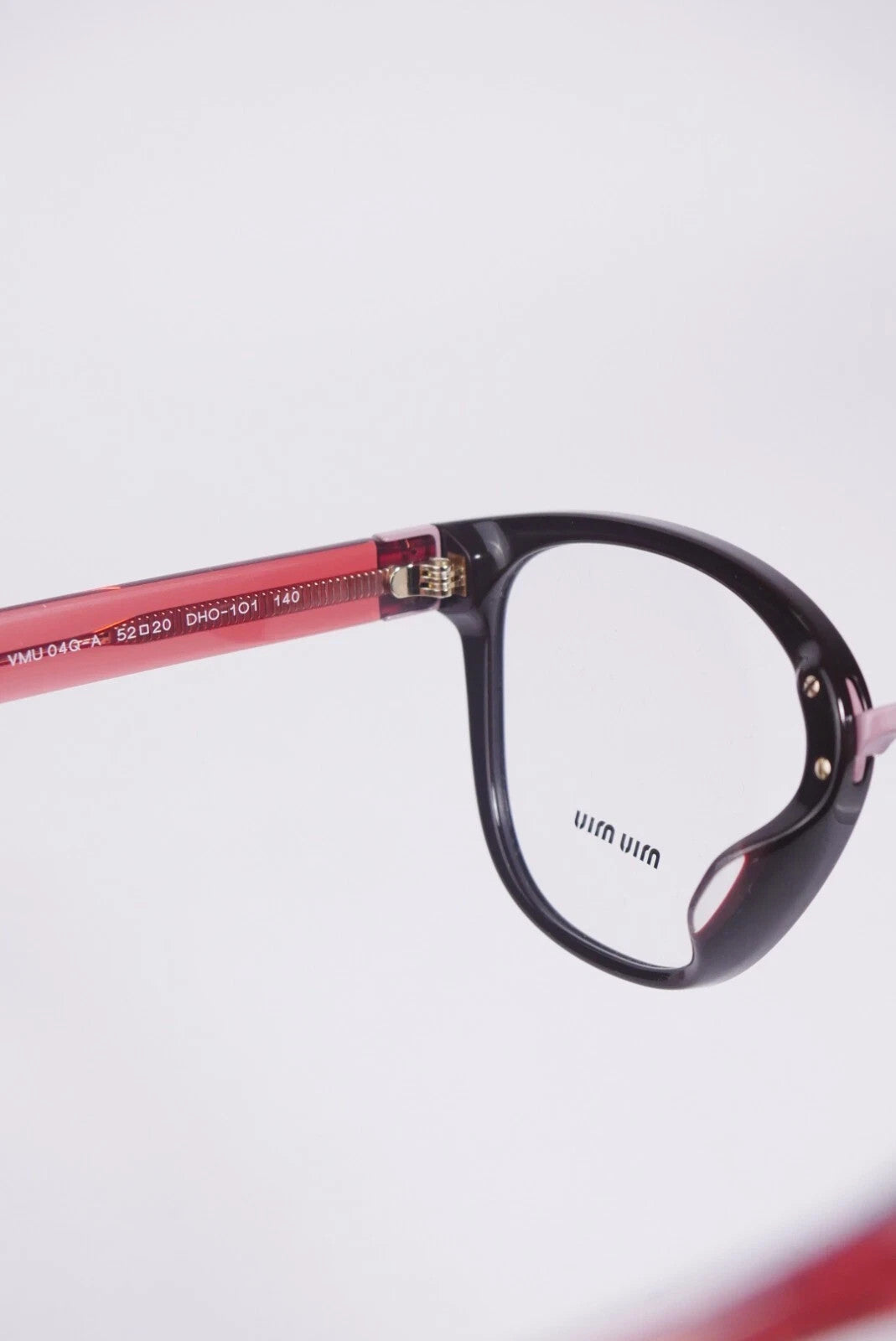 MIU MIU MU04QVA Women Eyeglasses Brown Square Frame Demo Lens 140mm Full Rim