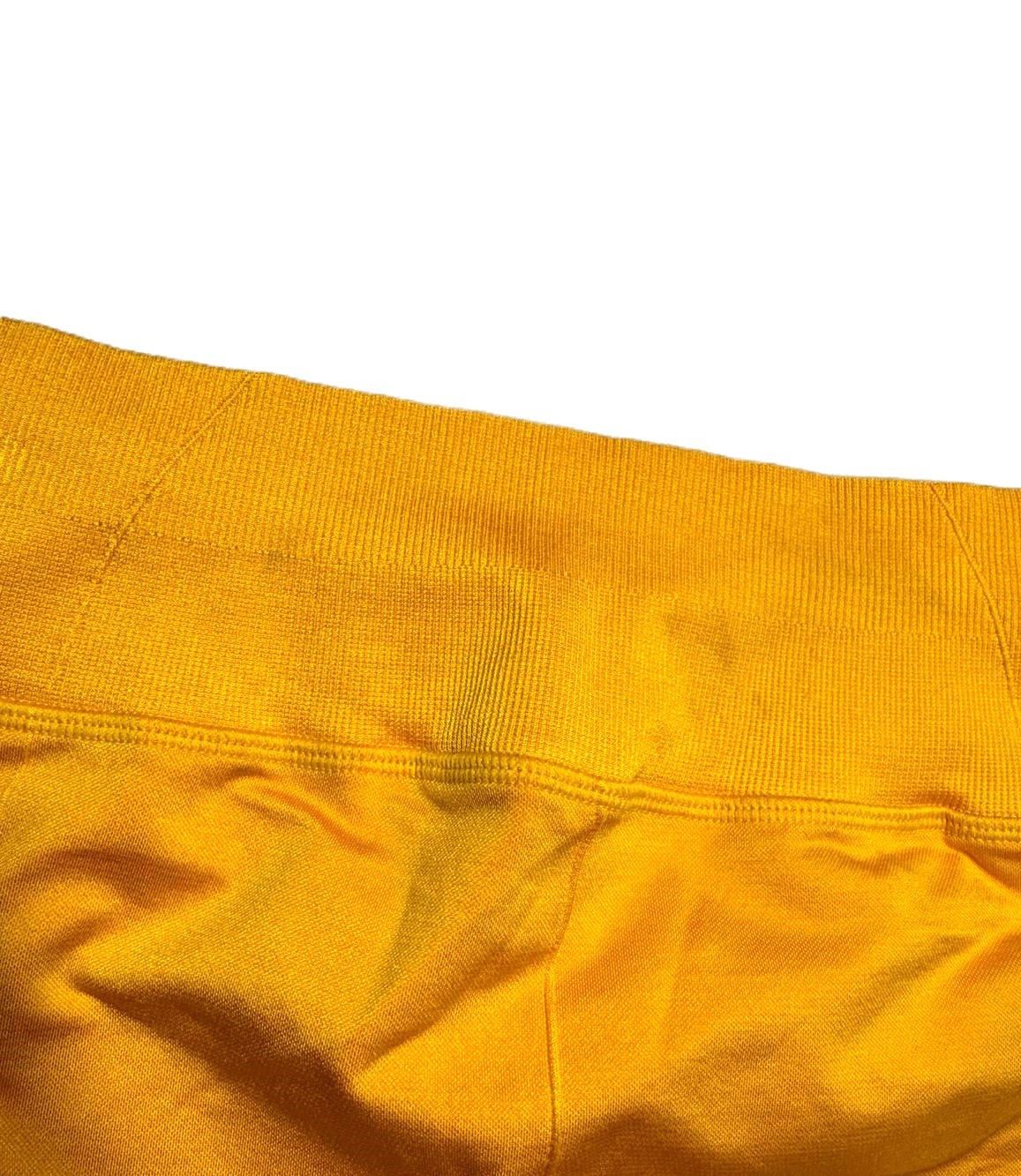 GYMSHARK Glow Women Shorts XL Yellow Seamless Stretch High Waist Cut-Out