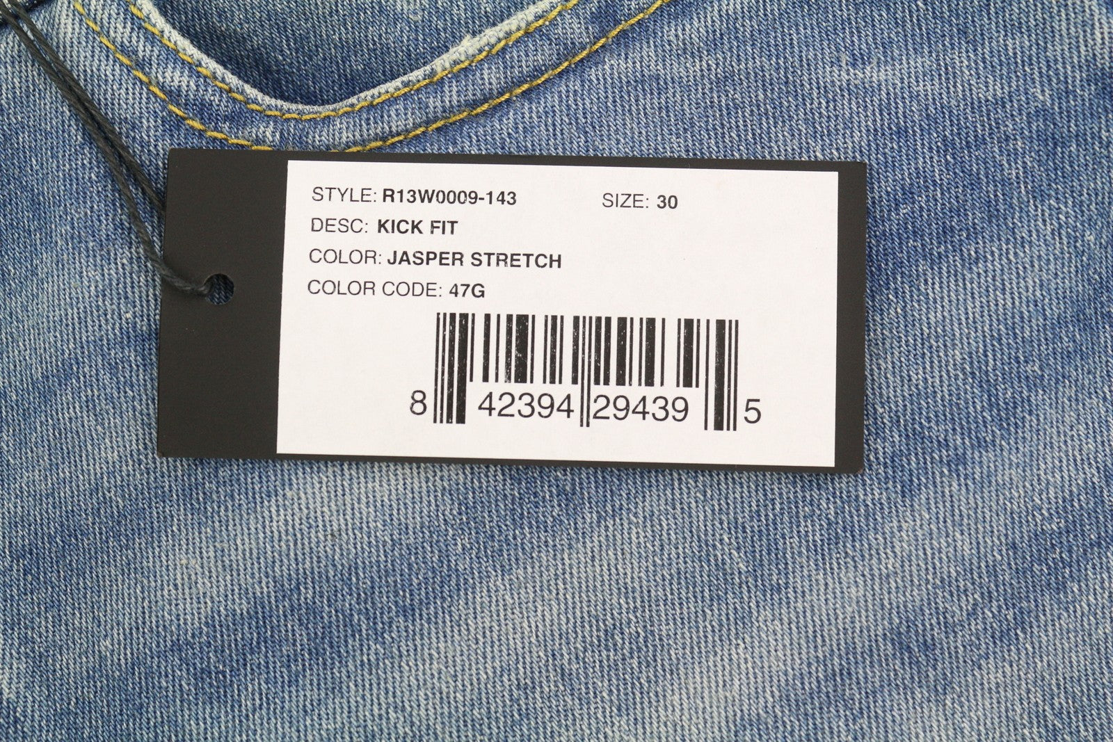 R13 Kick Women's Jeans 30 Jasper Stretch Bootcut Ankle Washed Denim RRP695