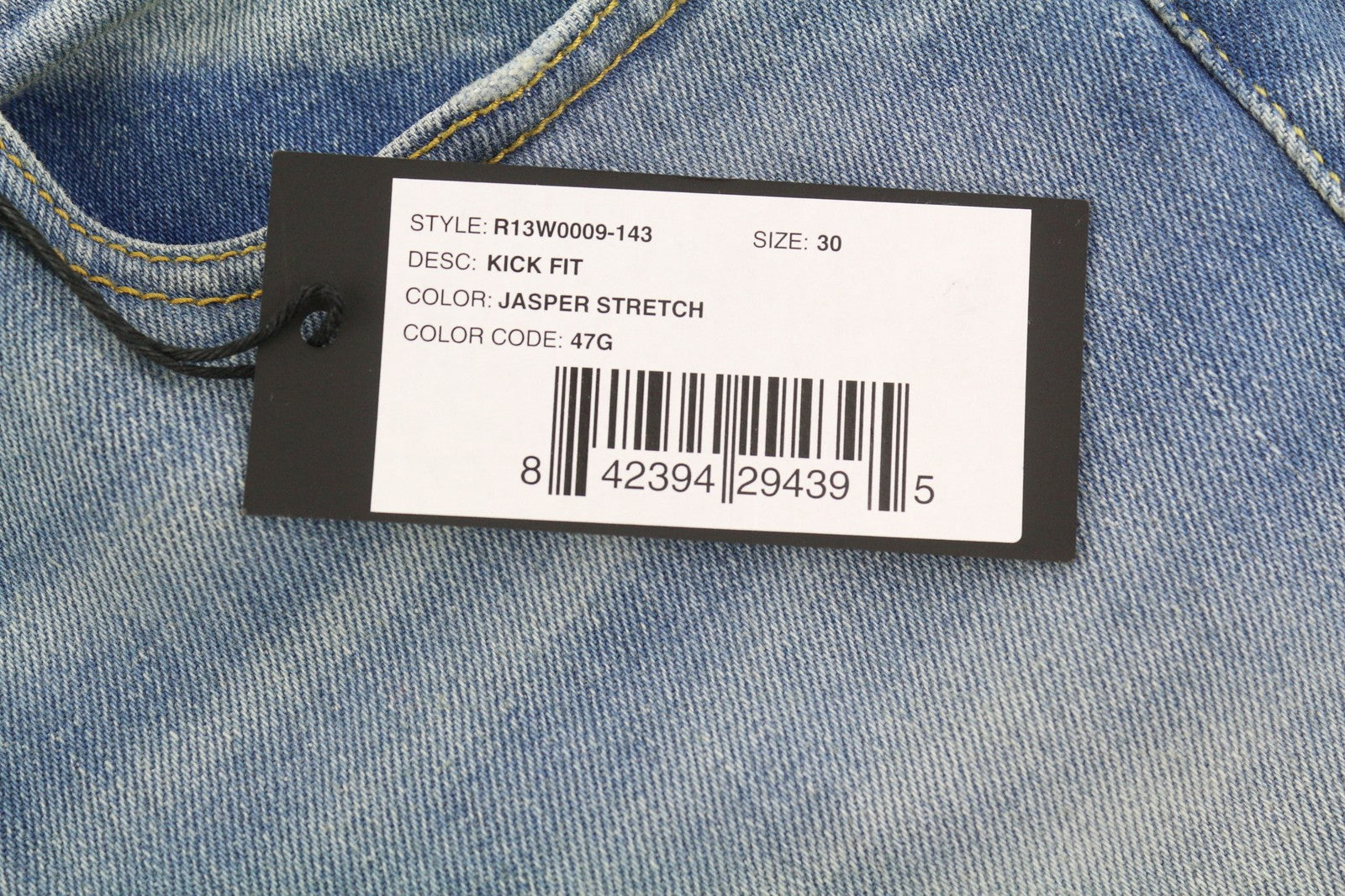 R13 Kick Women's Jeans 30 Jasper Stretch Bootcut Ankle Washed Denim RRP695