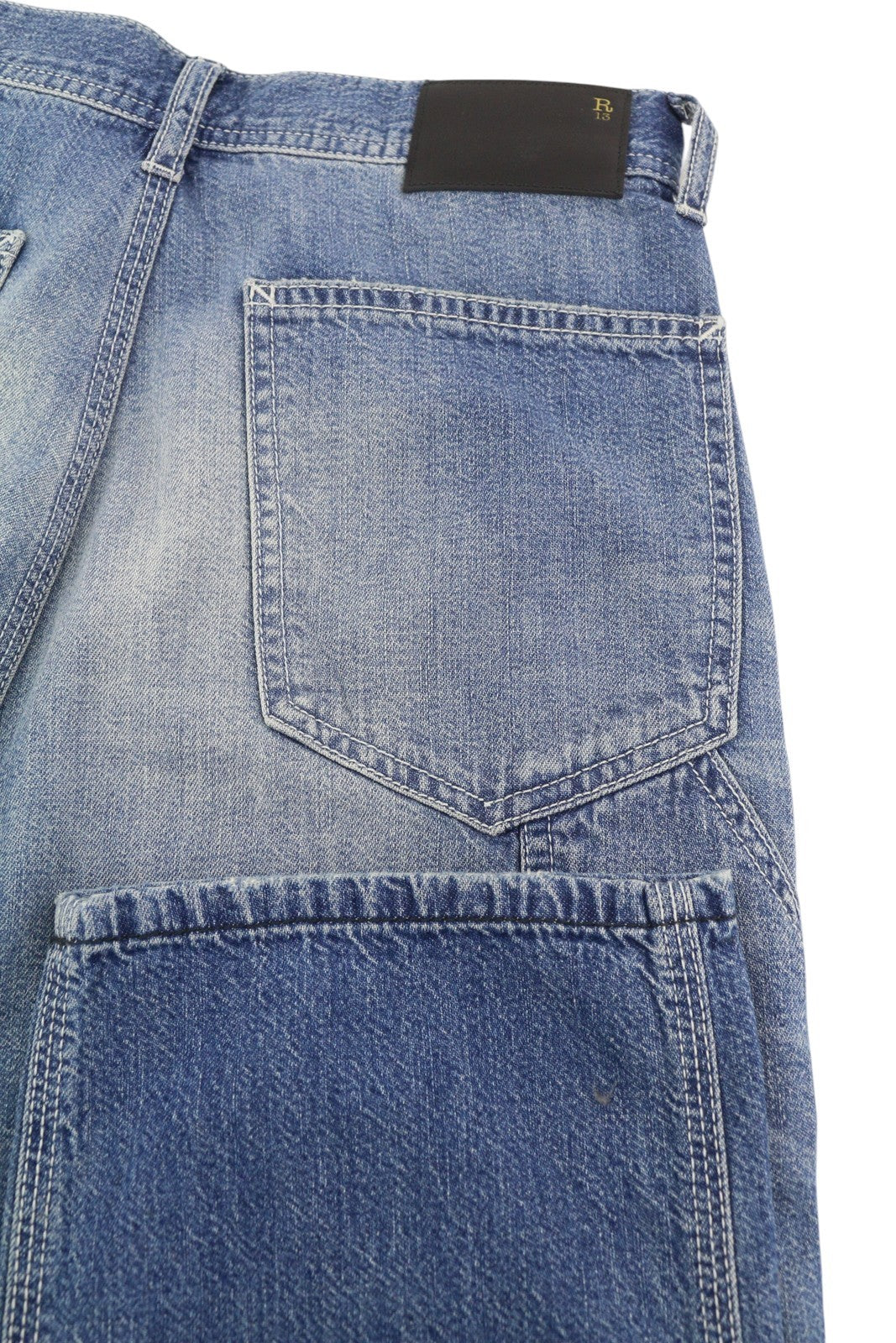 R13 Slim Work Women's Jeans 27 Colson Indigo High Waist Washed Zip Fly