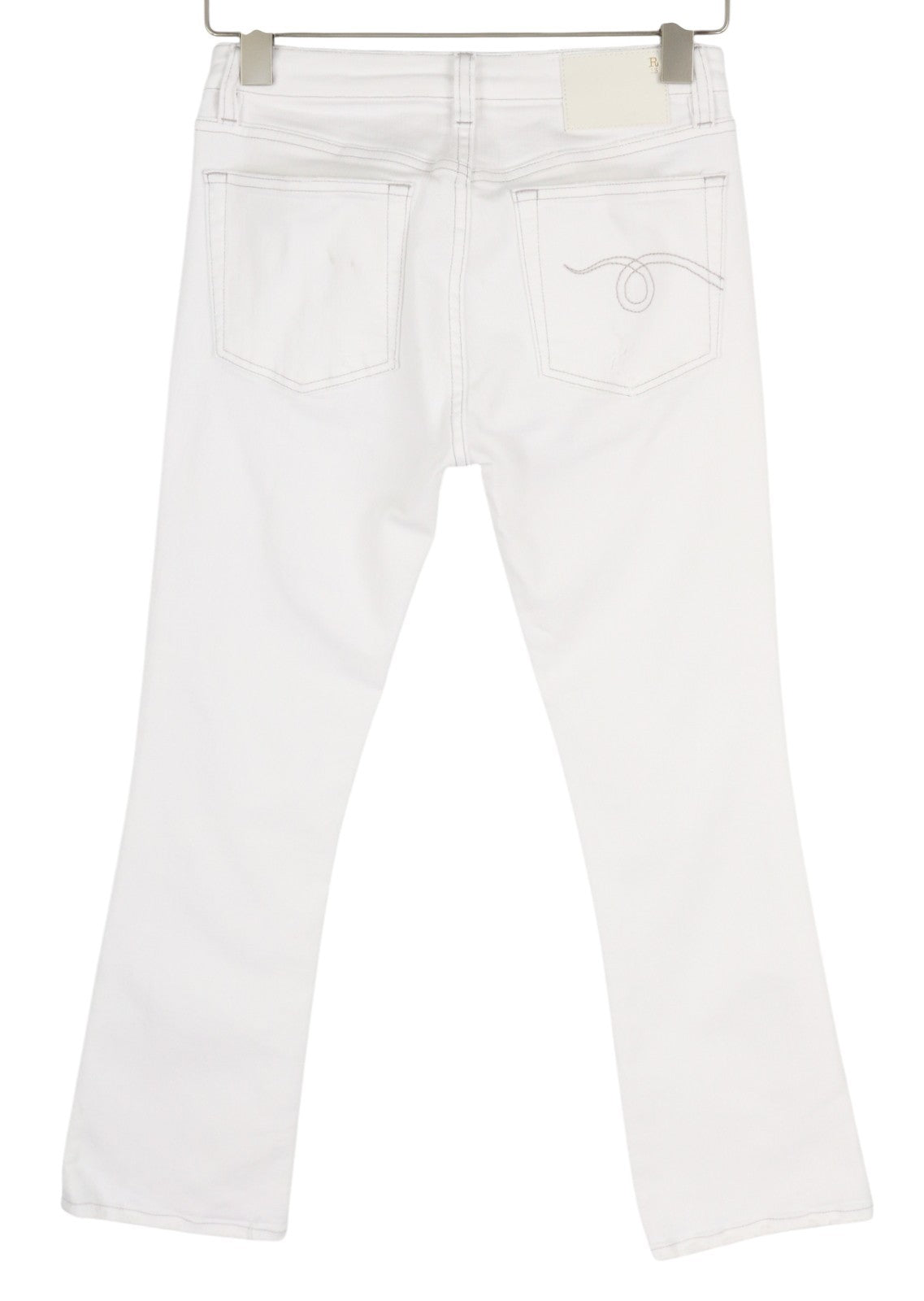 R13 Kick Women's Jeans 26 Bale White Bootcut Zip Fly Ankle Denim RRP526