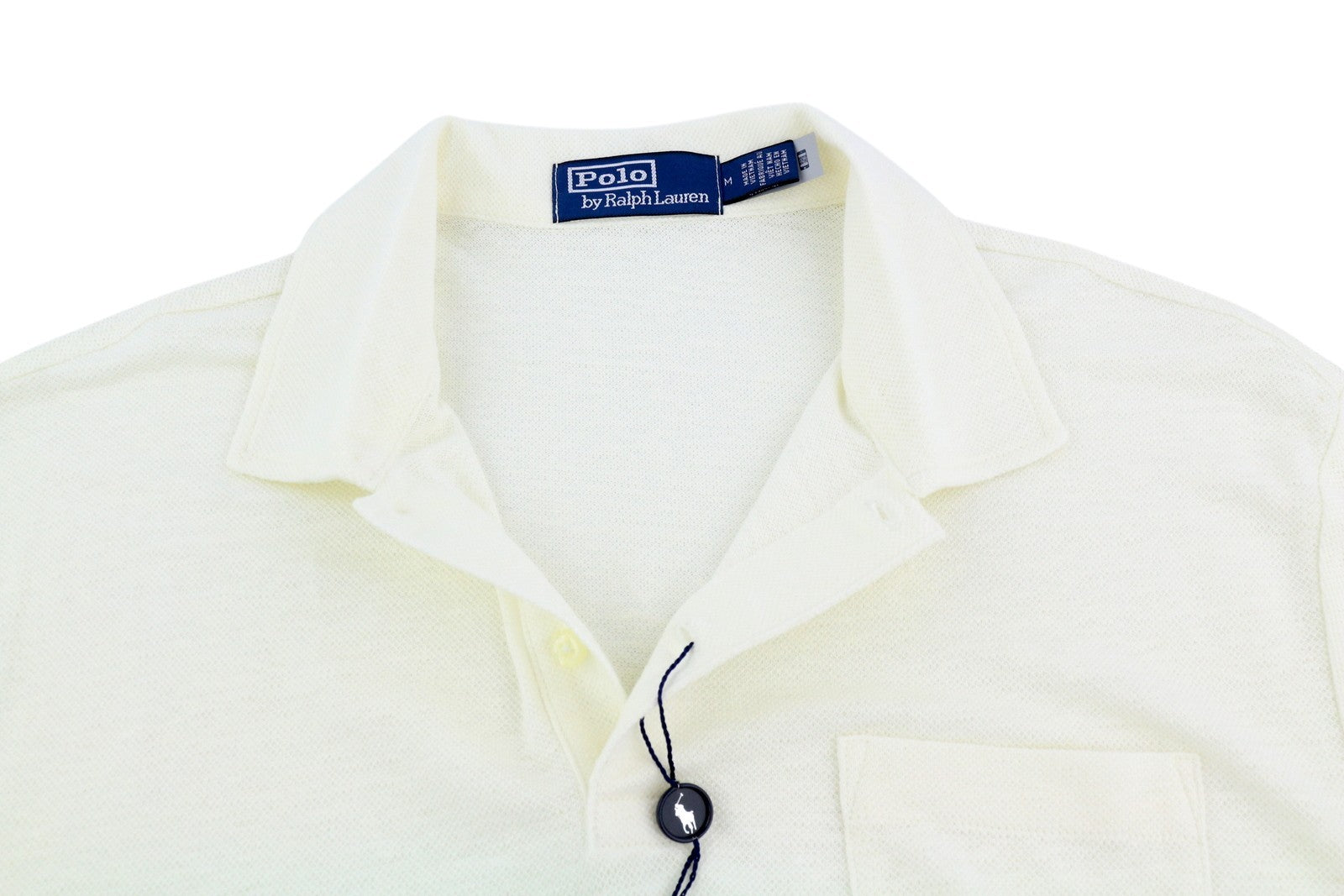 RALPH LAUREN Men's T-Shirt M White Embroidered Short Sleeve Polo RRP223