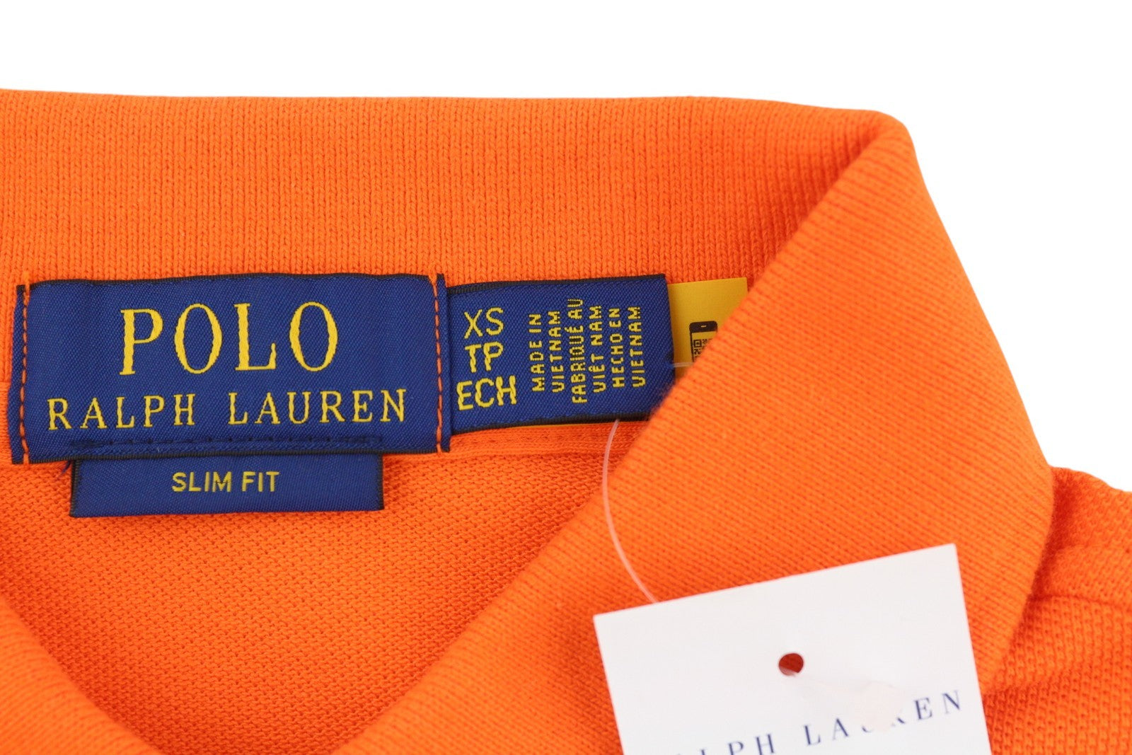 RALPH LAUREN Slim Fit Men's T-Shirt XS Orange Polo Short Sleeve RRP182
