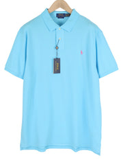 RALPH LAUREN Slim Fit Men's T-Shirt 2XL Blue Polo Short Sleeve