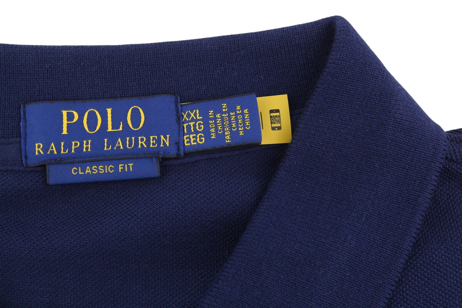 RALPH LAUREN Classic Fit Men's T-Shirt 2XL Blue Embroidered Short Sleeve Polo