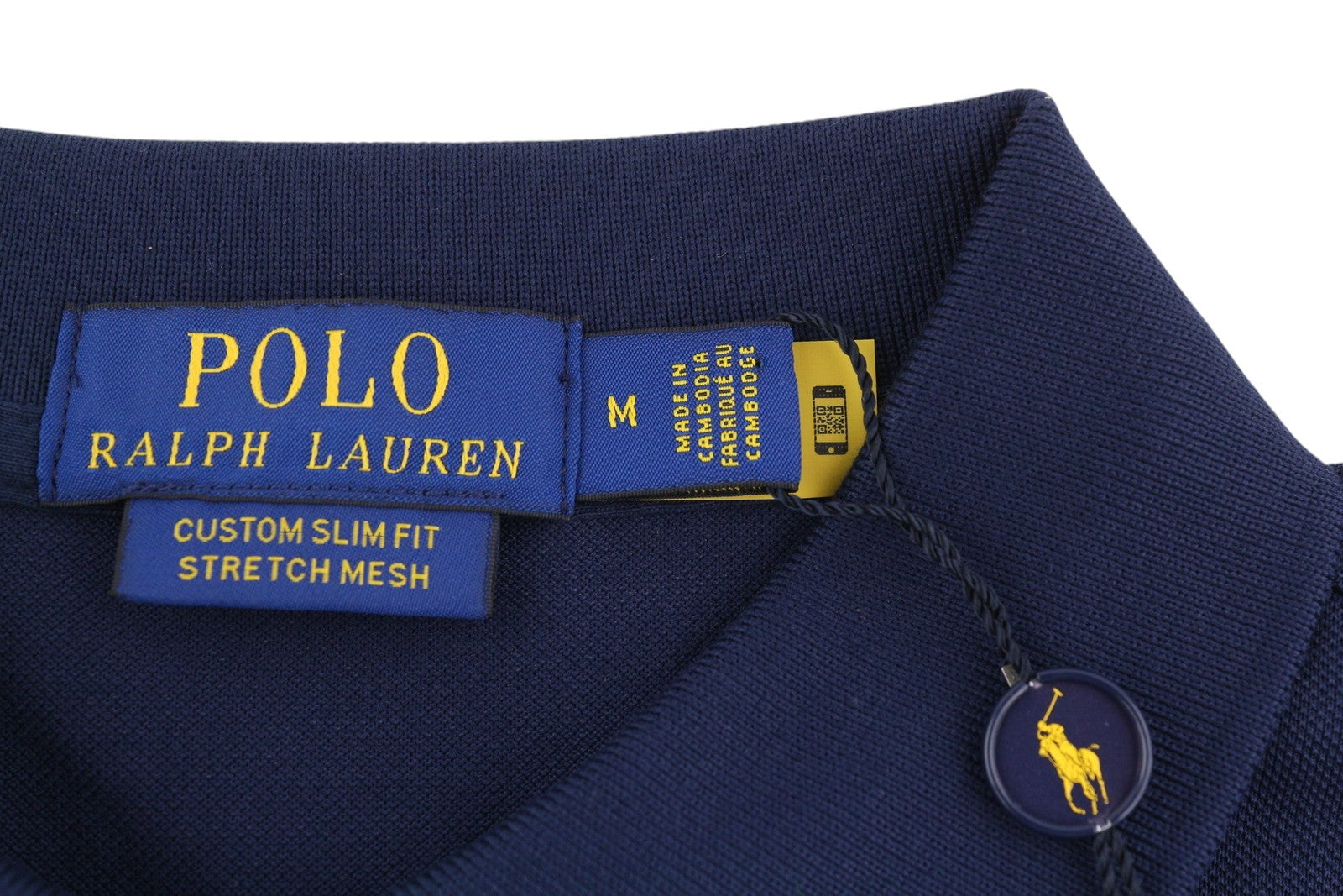 RALPH LAUREN Custom Slim Fit Men's T-Shirt M Half Zip Stretch Mesh Polo RRP155