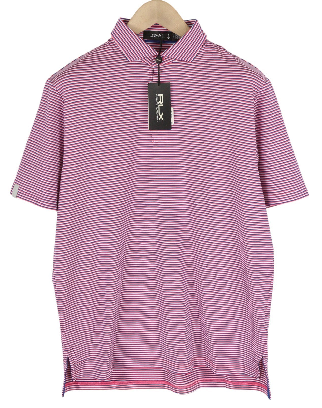 RLX RALPH LAUREN Golf Men's T-Shirt M Striped Polo Wicking Short Sleeve