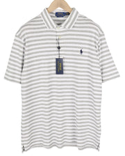 RALPH LAUREN Classic Fit Men's T-Shirt L Striped Polo Short Sleeve