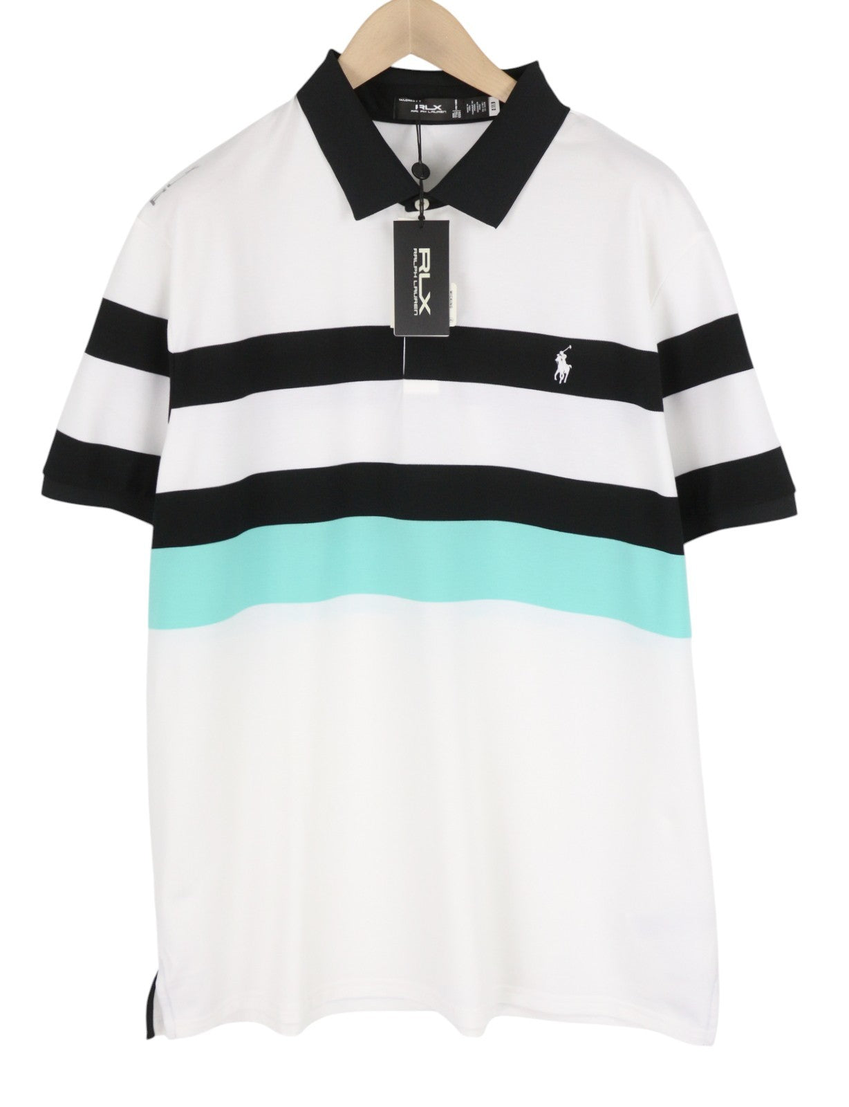 RLX RALPH LAUREN Golf Men's T-Shirt 2XL White Wicking Polo Short Sleeve