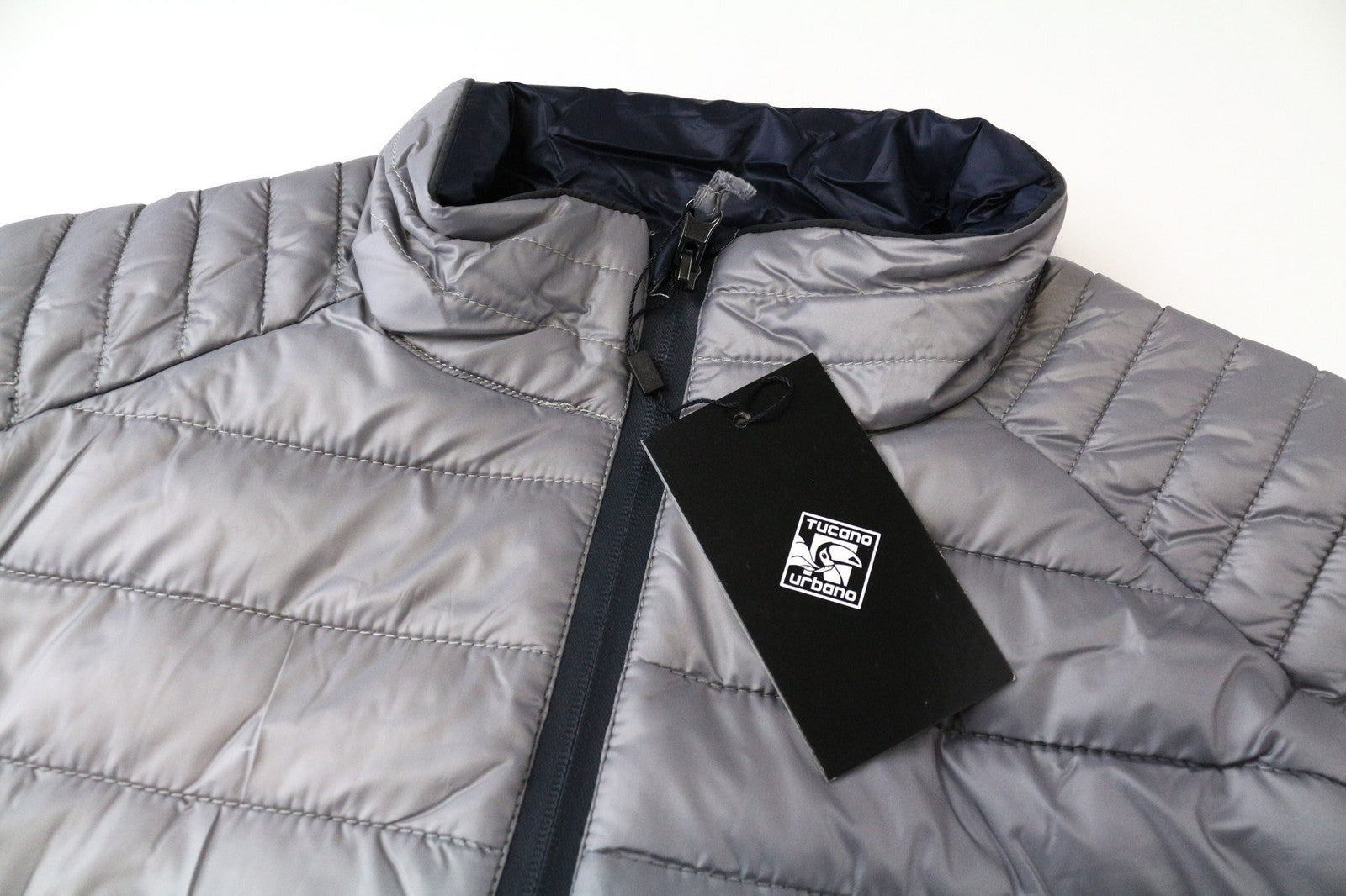 TUCANO URBANO moteriška striukė su daugkartiniu užtrauktuku IT54, pilka, vandeniui atspari, neperpučiama 