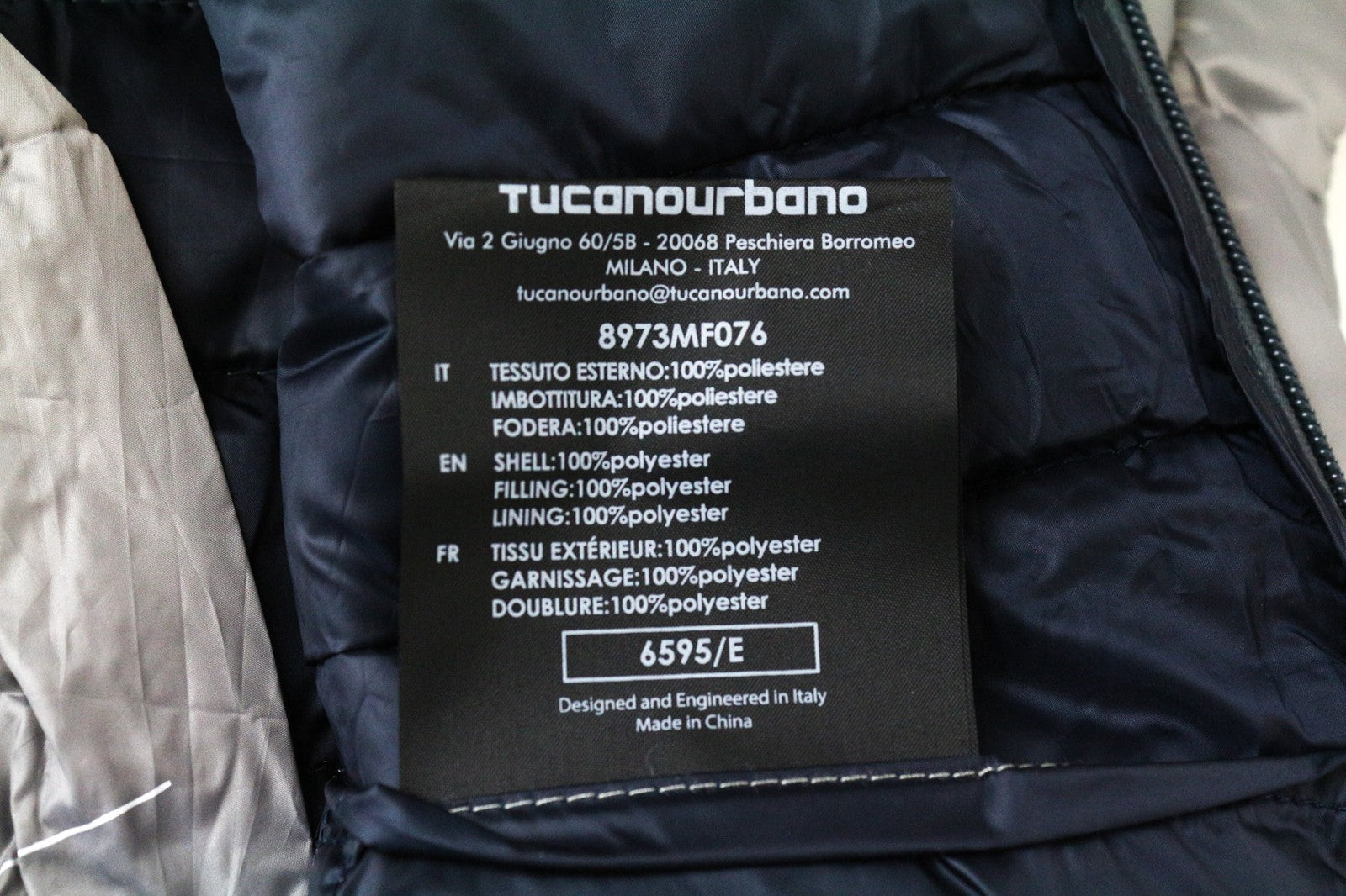 TUCANO URBANO moteriška striukė su daugkartiniu užtrauktuku IT54, pilka, vandeniui atspari, neperpučiama 