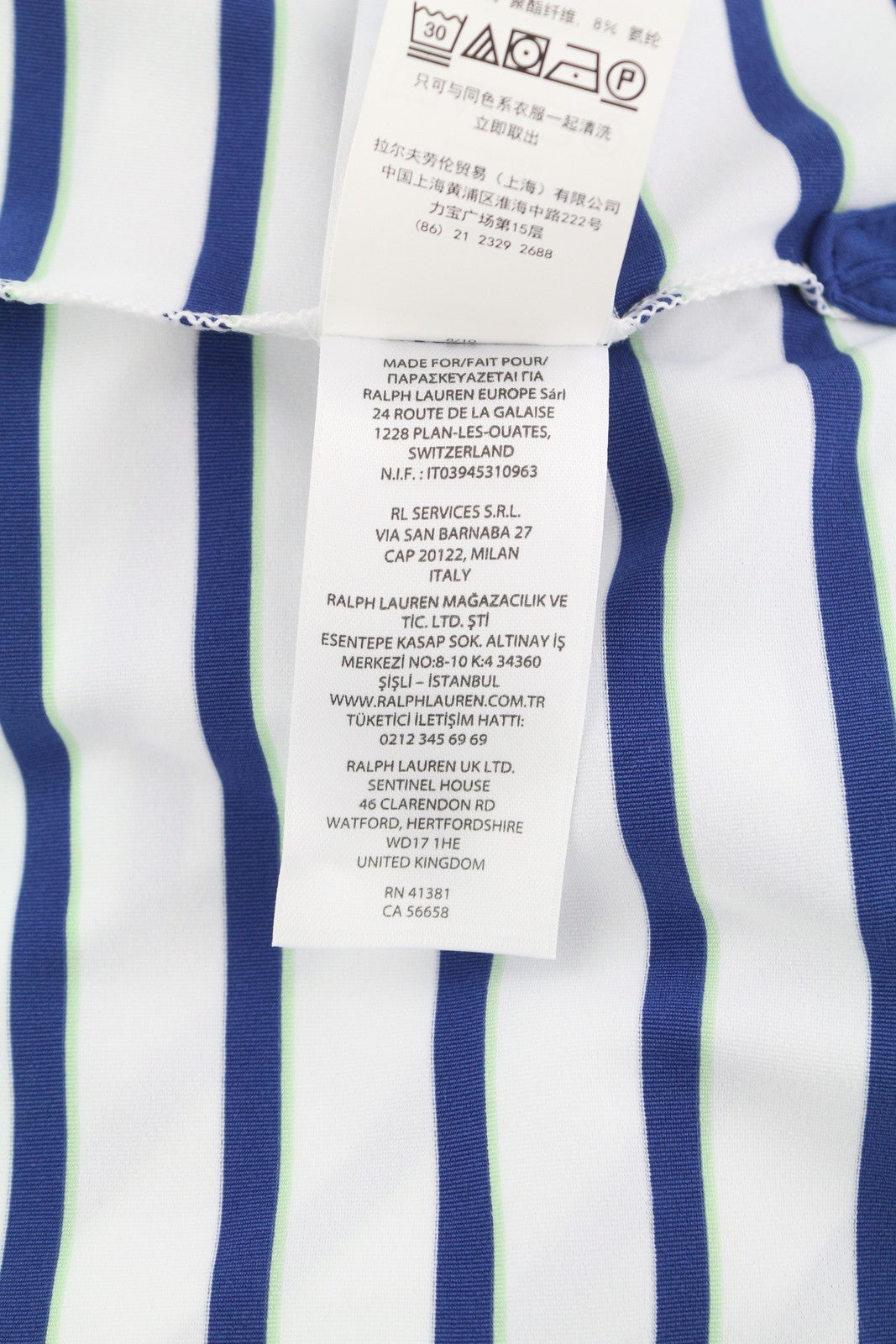RLX RALPH LAUREN Golf Men's Polo XL White Stripe Short Sleeve Wicking