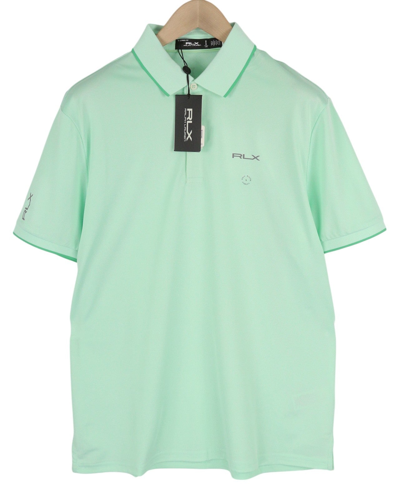 RLX RALPH LAUREN Golf Men's Polo L Green Logo Short Sleeve Wicking
