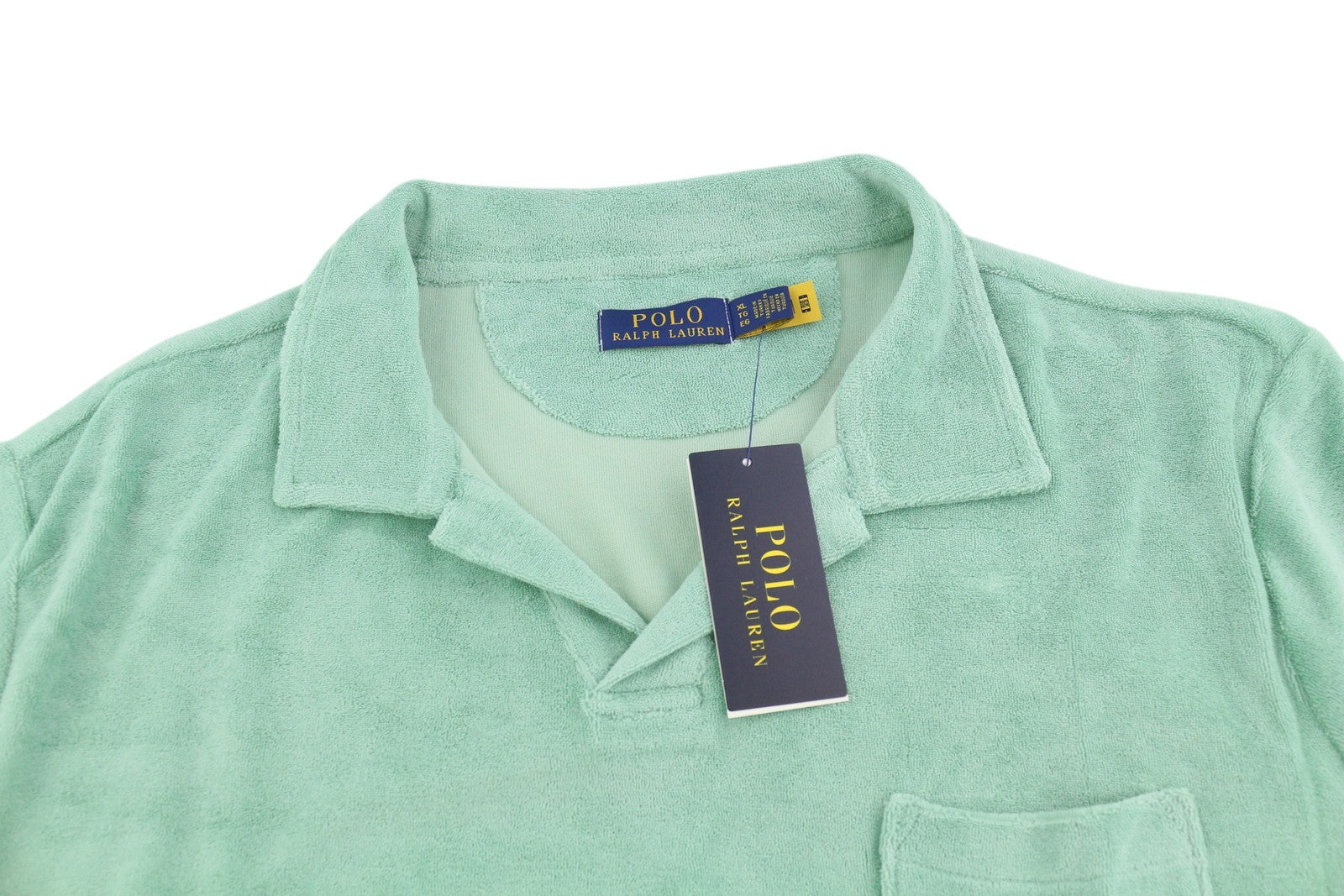RALPH LAUREN Men's T-Shirt XL Green Fleece Pocket RRP159