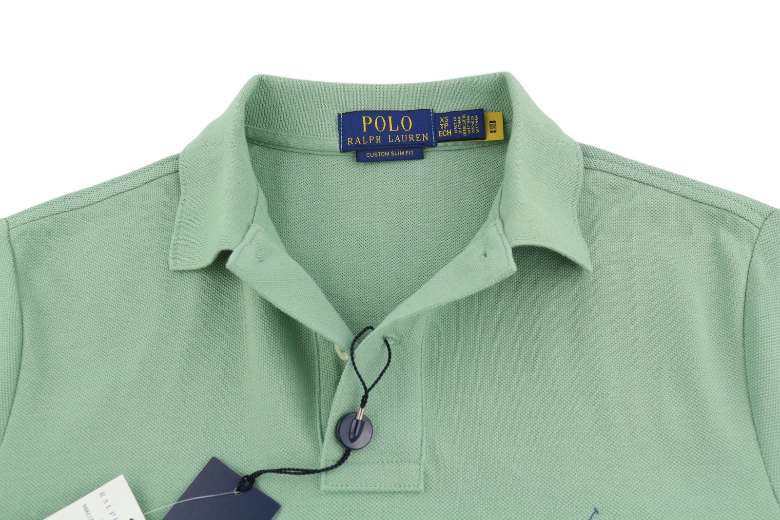 RALPH LAUREN Men's Polo XS Green Custom Slim Fit Short Sleeve