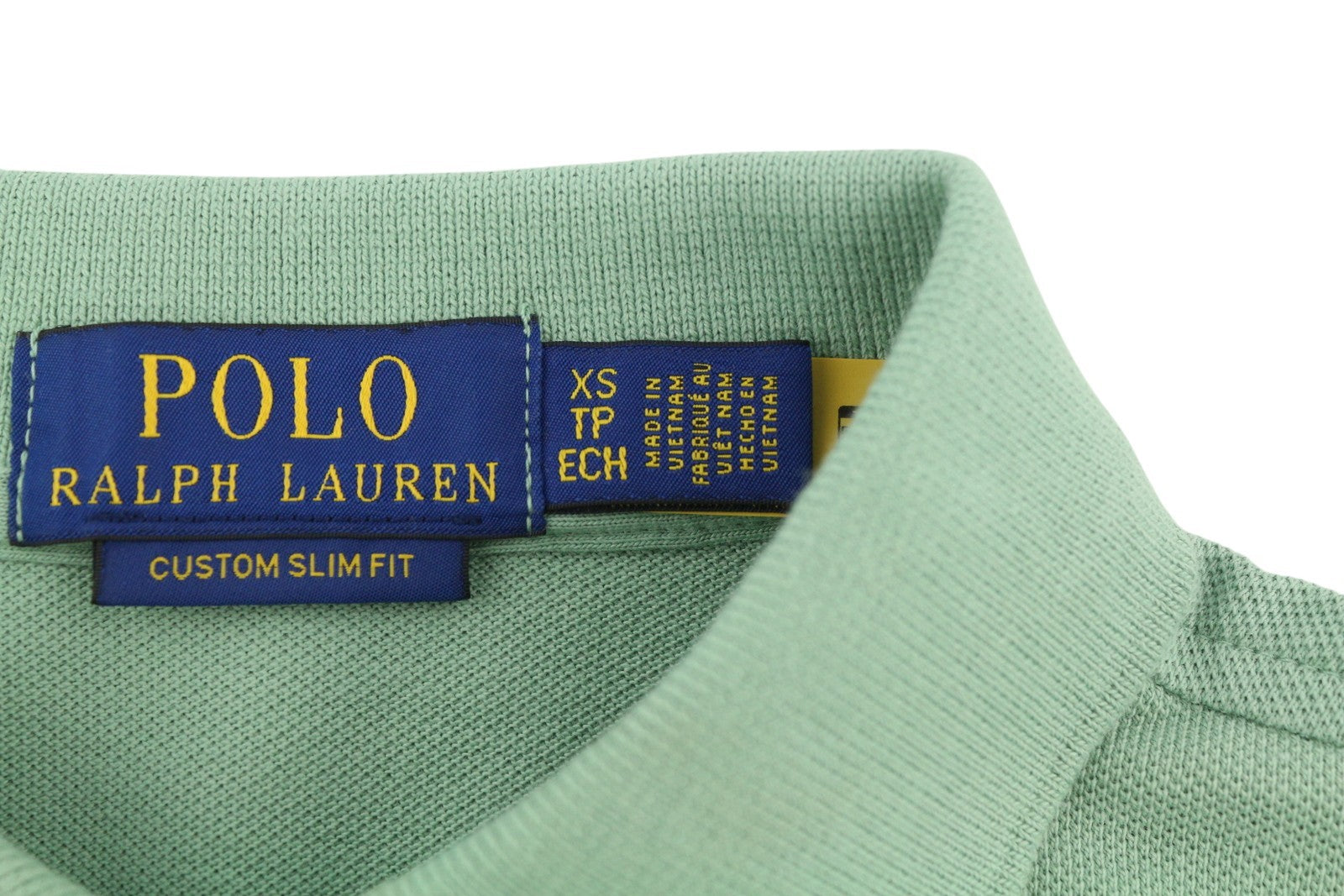 RALPH LAUREN Men's Polo XS Green Custom Slim Fit Short Sleeve