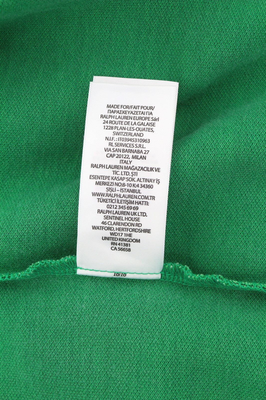 RALPH LAUREN Men's Polo L Green Classic Multi Colour RRP200