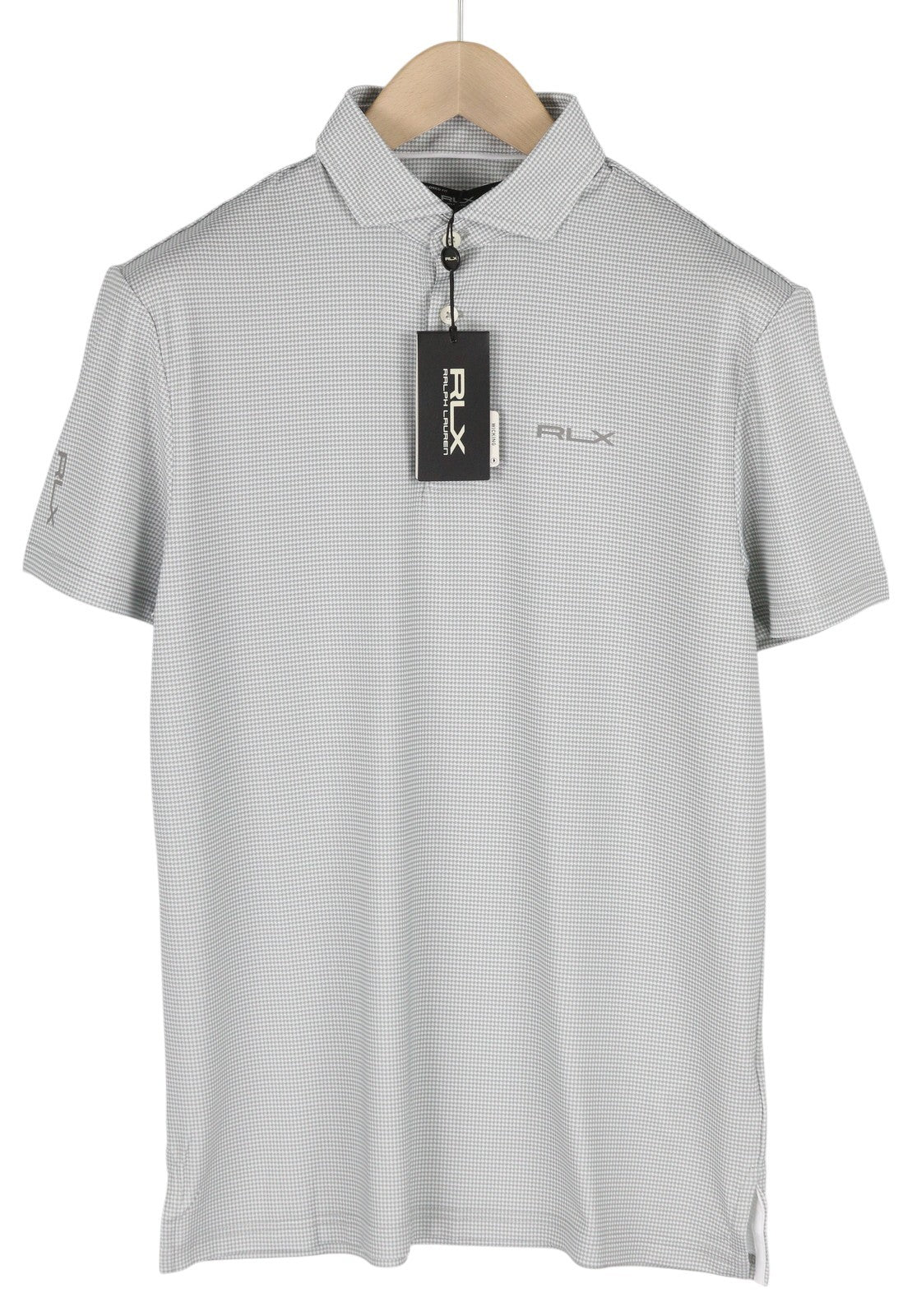 RLX RALPH LAUREN Golf Men's Polo S Grey Houndstooth Wicking
