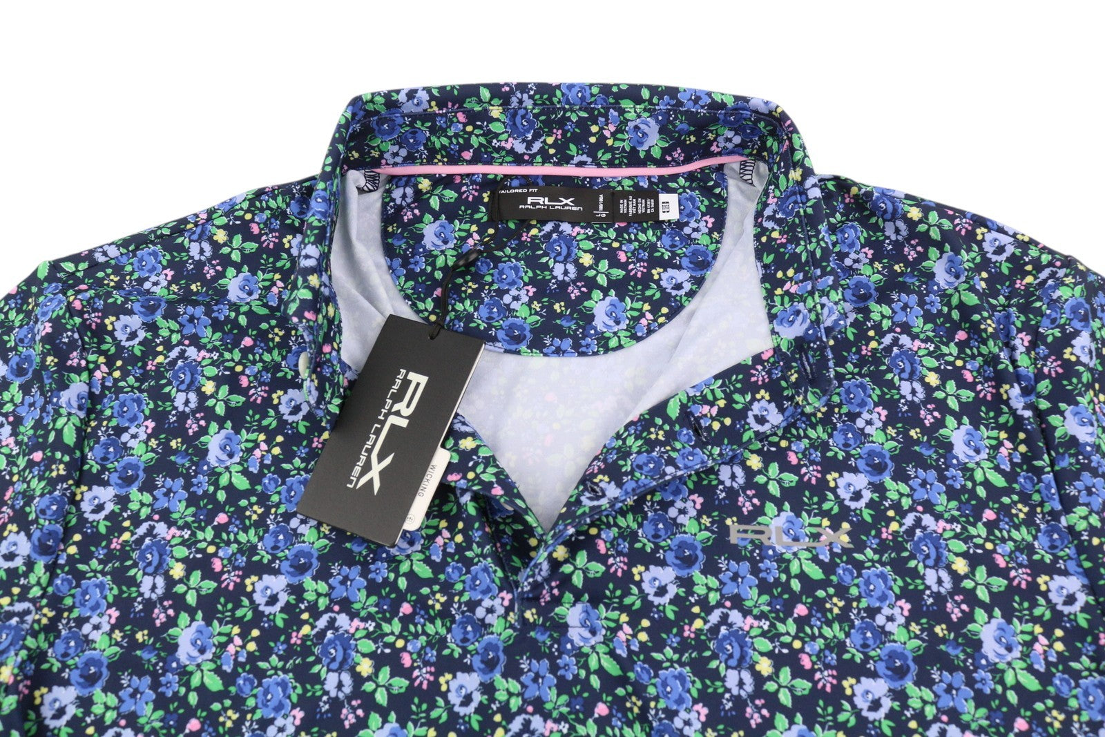 RLX RALPH LAUREN Golf Men's Shirt L Navy Floral Print Wicking