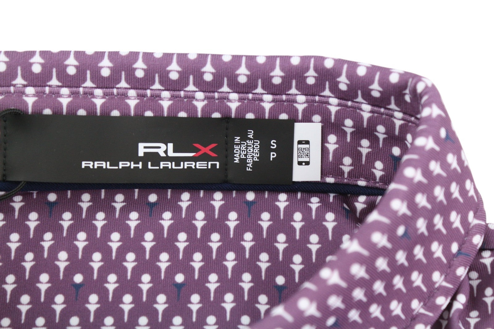 RLX RALPH LAUREN Golf Men's Polo S Purple Patterned Wicking