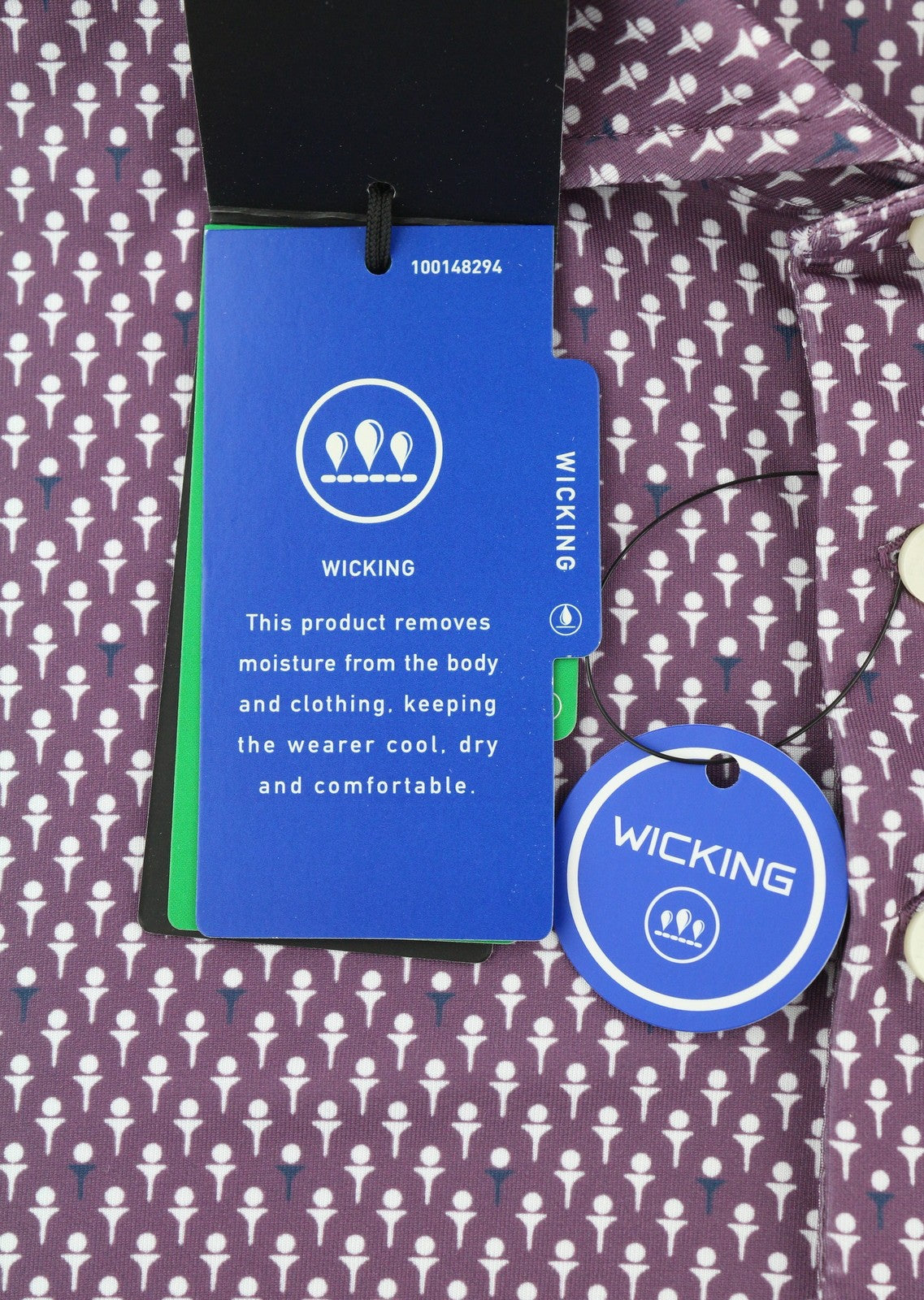 RLX RALPH LAUREN Golf Men's Polo S Purple Patterned Wicking