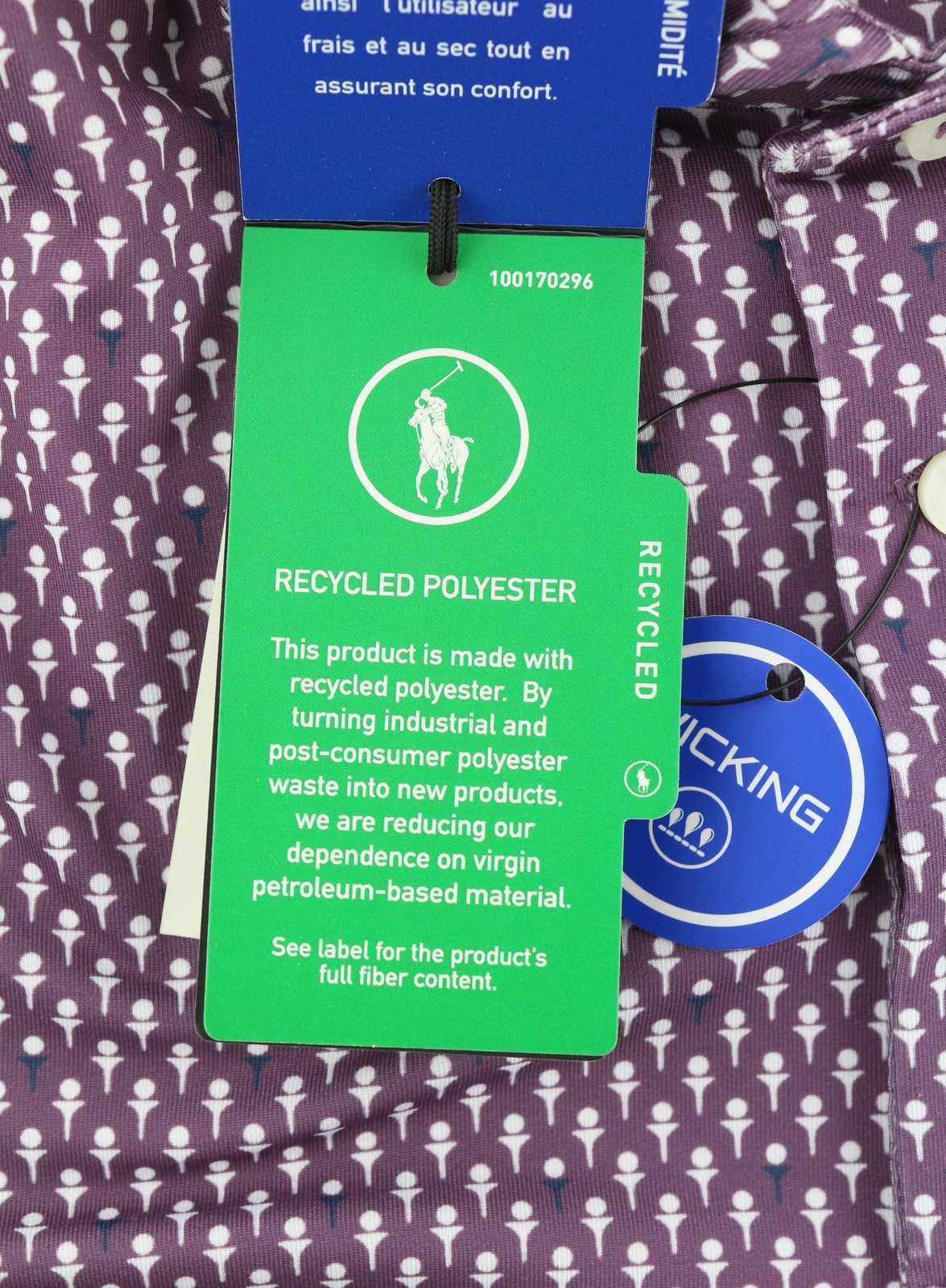 RLX RALPH LAUREN Golf Men's Polo S Purple Patterned Wicking