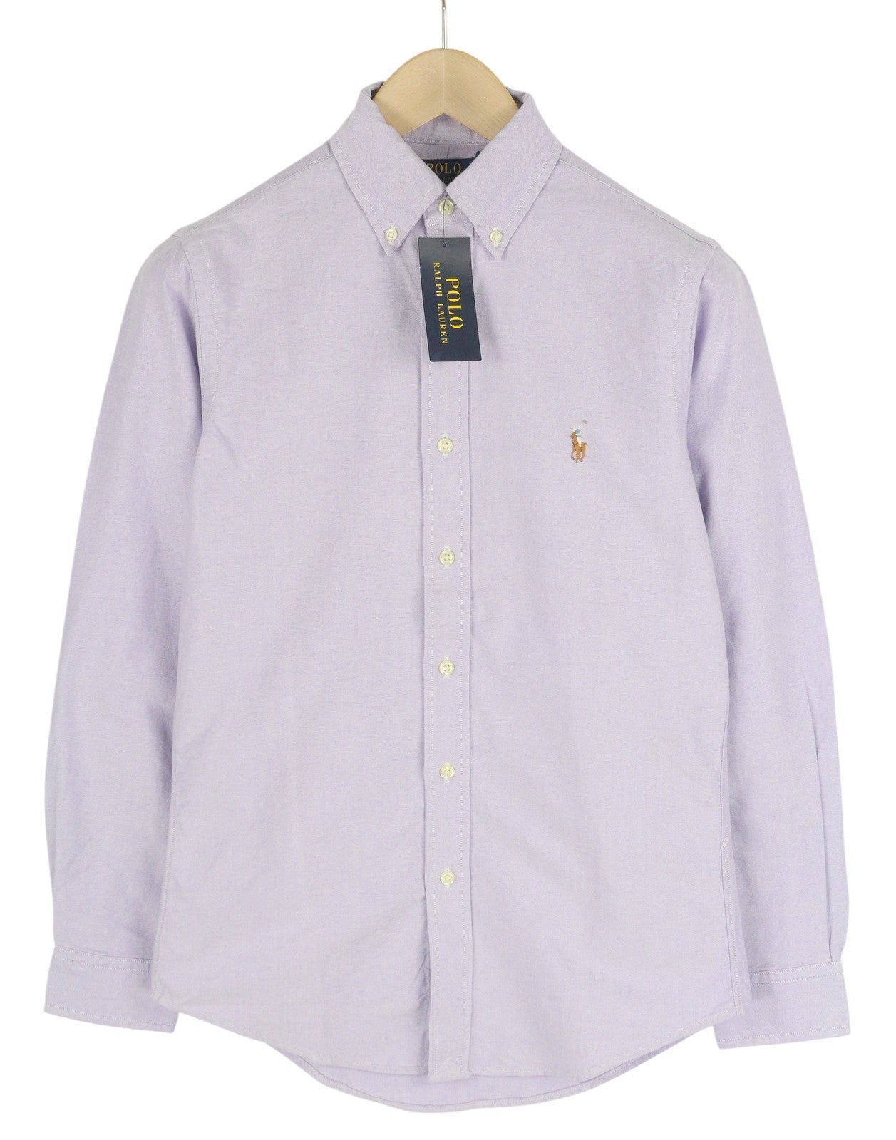 RALPH LAUREN Men's Shirt XS Purple Custom Fit Button Down RRP139