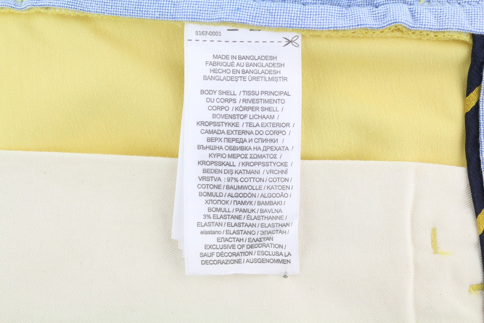 RALPH LAUREN Men's Shorts W29 Yellow Bedford Stretch Chino RRP196