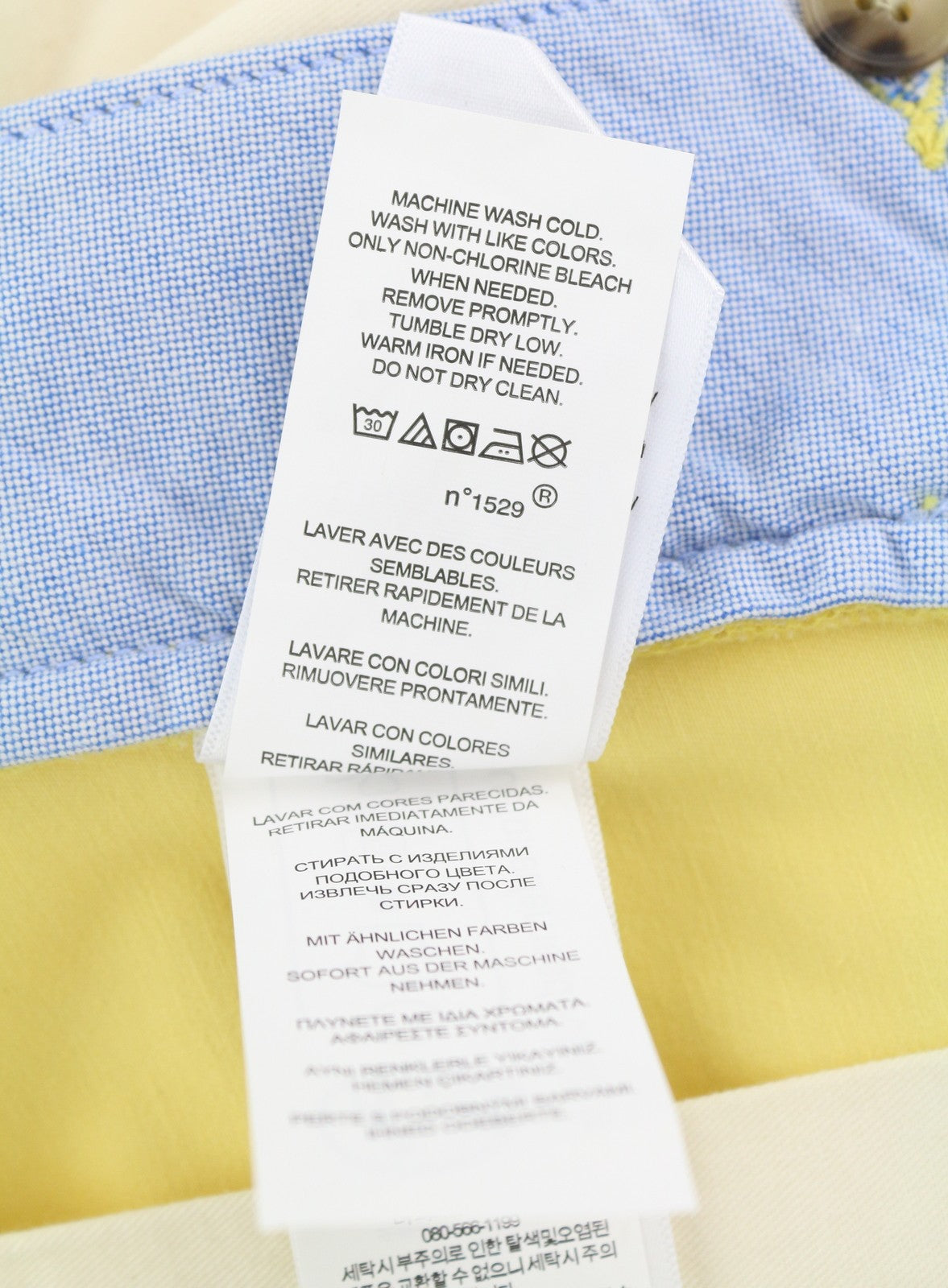 RALPH LAUREN Men's Shorts W38 Yellow Bedford Stretch Chino RRP196